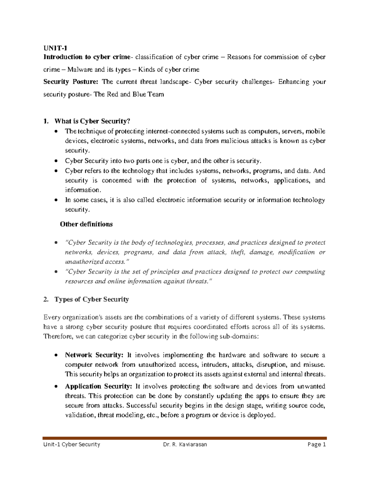 Cs-1: Understanding Cyber Crime and Cyber Security Fundamentals - Studocu