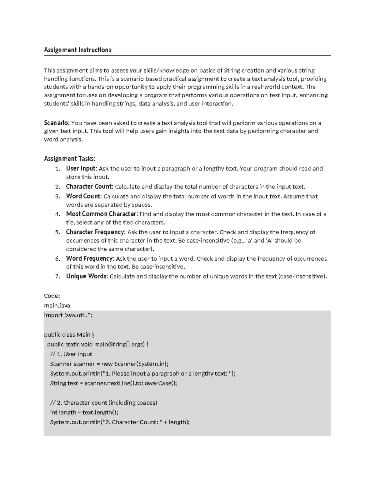 Programming 2 Exception programming assignment - Assignment ...