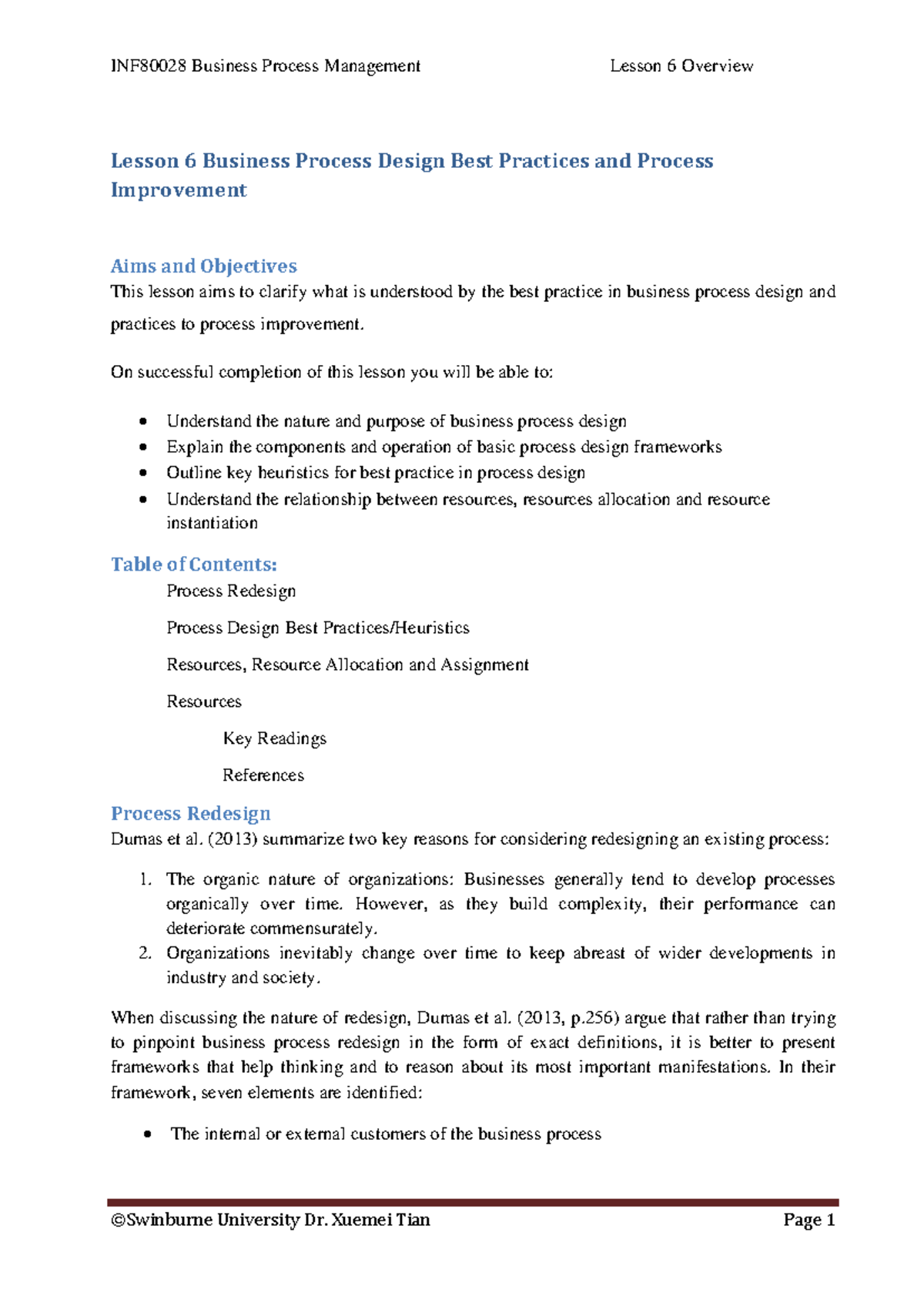 Lesson 6 Best practices and Process Improvement Overview - Lesson 6 ...