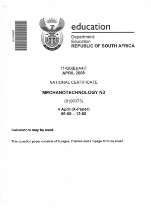 2009 ES N3 Mechanotechnolgy Memo April - education IC Department ...