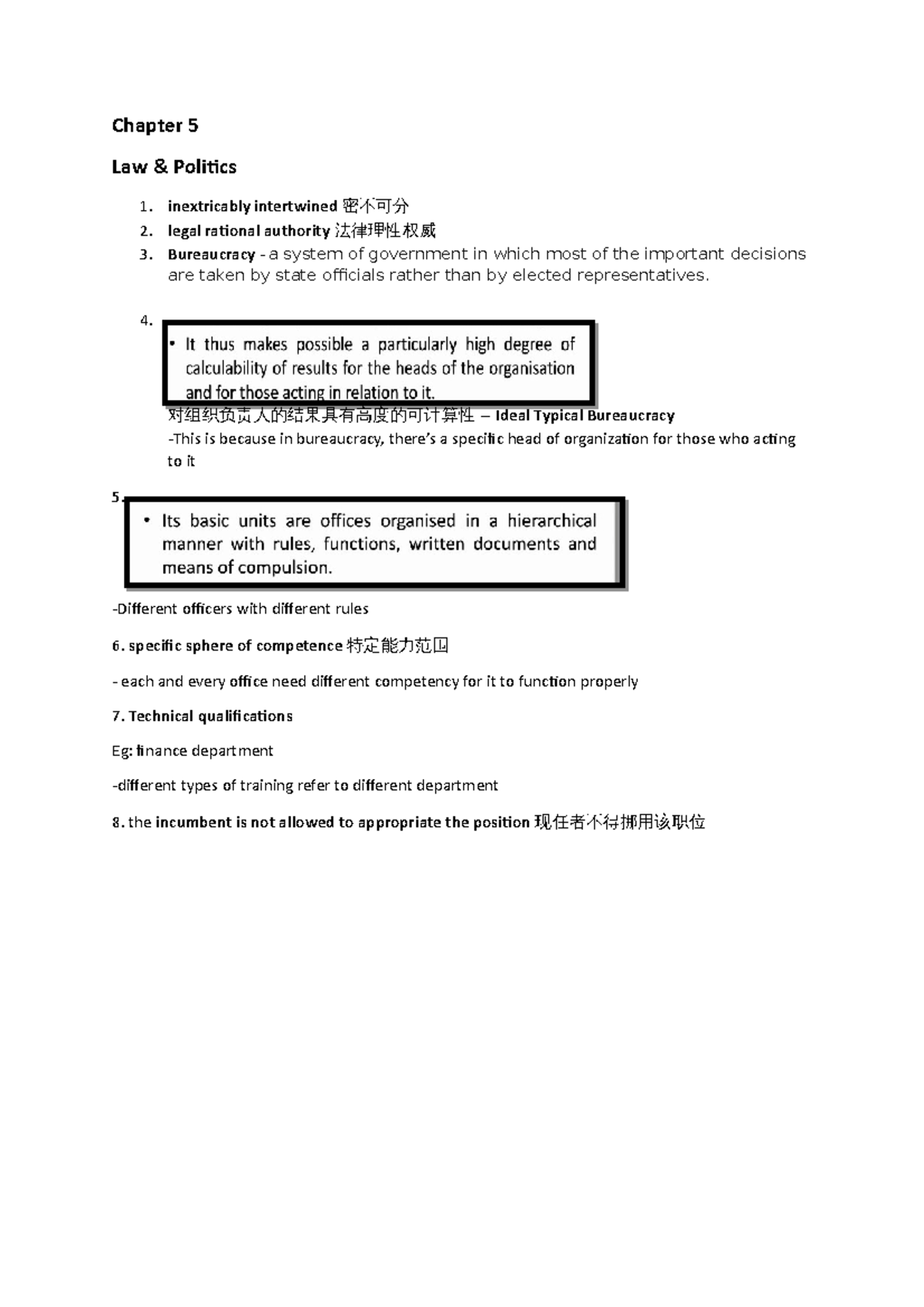 Chap 5 Law and Society Notes - Chapter 5 Law & Politics inextricably ...