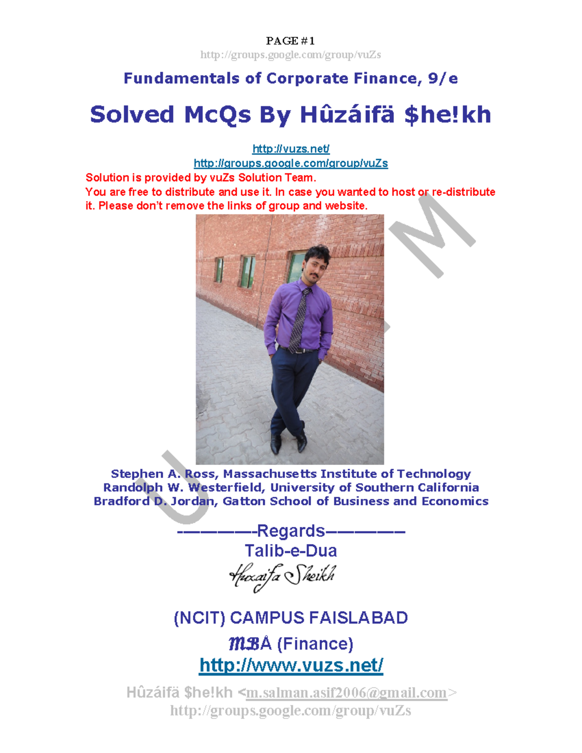 MCQ Corporate Finance 2: Key Concepts and Strategies Explained - Studocu