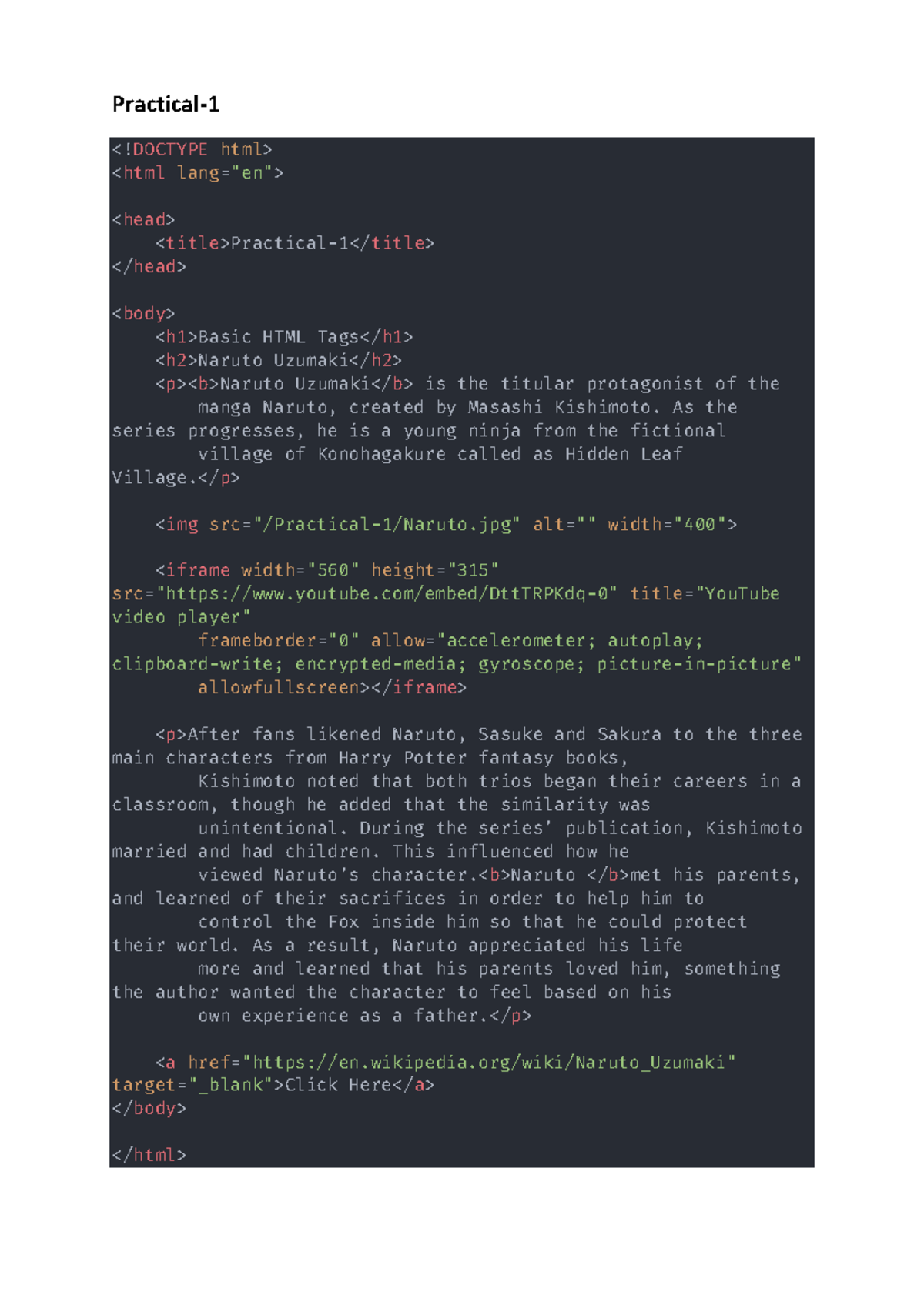 Practical Projects for PSL Course: HTML Basics and Functions - Studocu