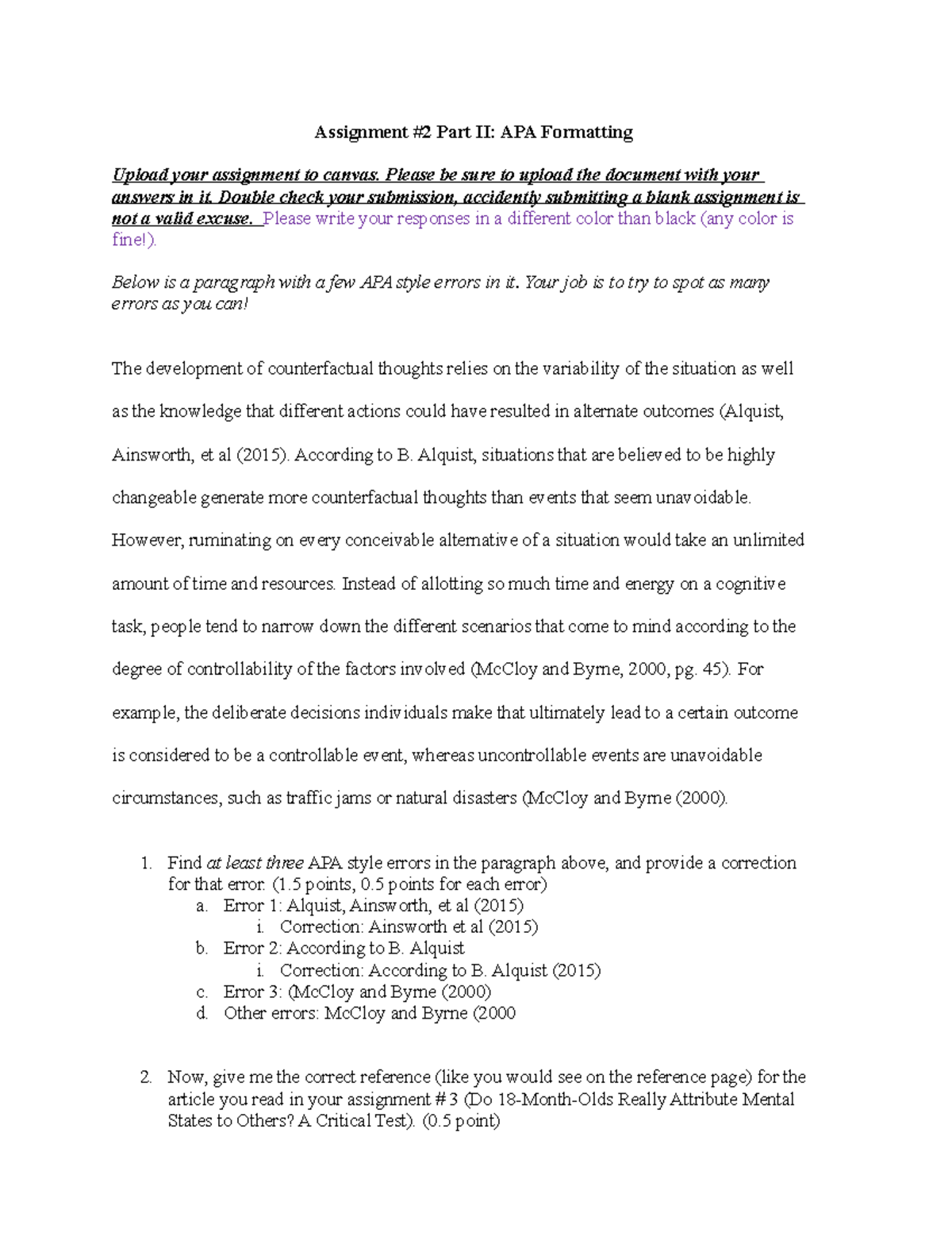 Individual Assignment #2 APA Style Fall 21-1 - Assignment #2 Part II ...