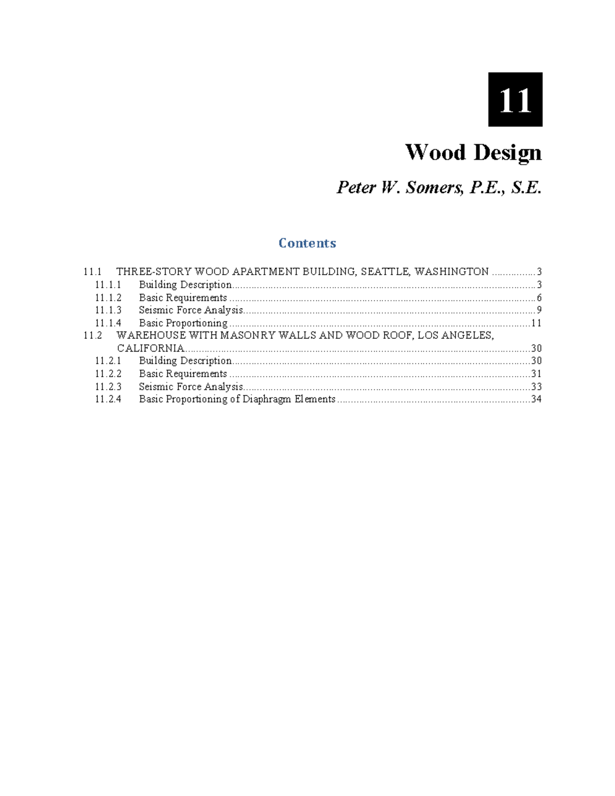 P751 Chapter 11: Design of Three-Story Wood Apartment Buildings - Studocu