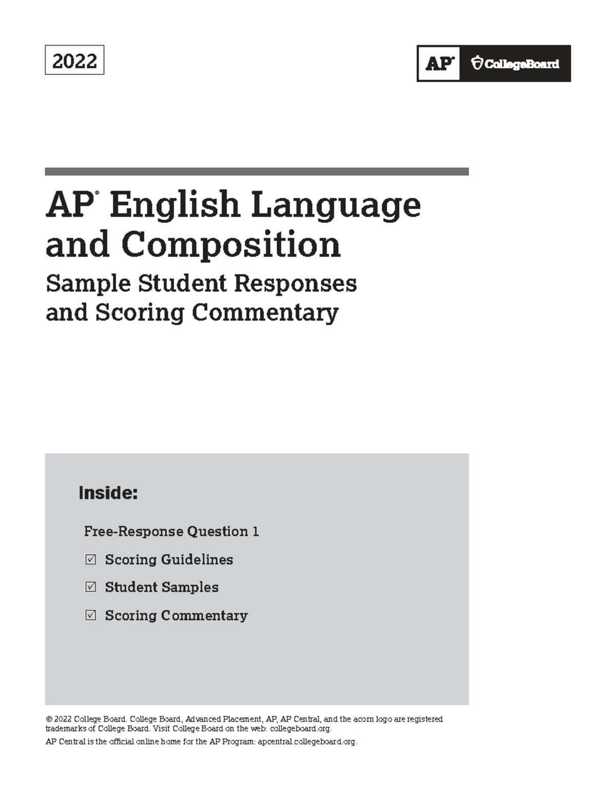 2022 AP English Language & Composition: STEM Synthesis Student Samples ...