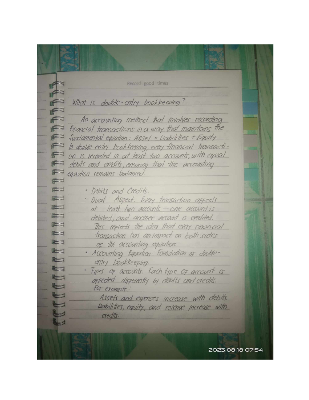 ACC 111 Comprehensive Lecture Notes - Studocu