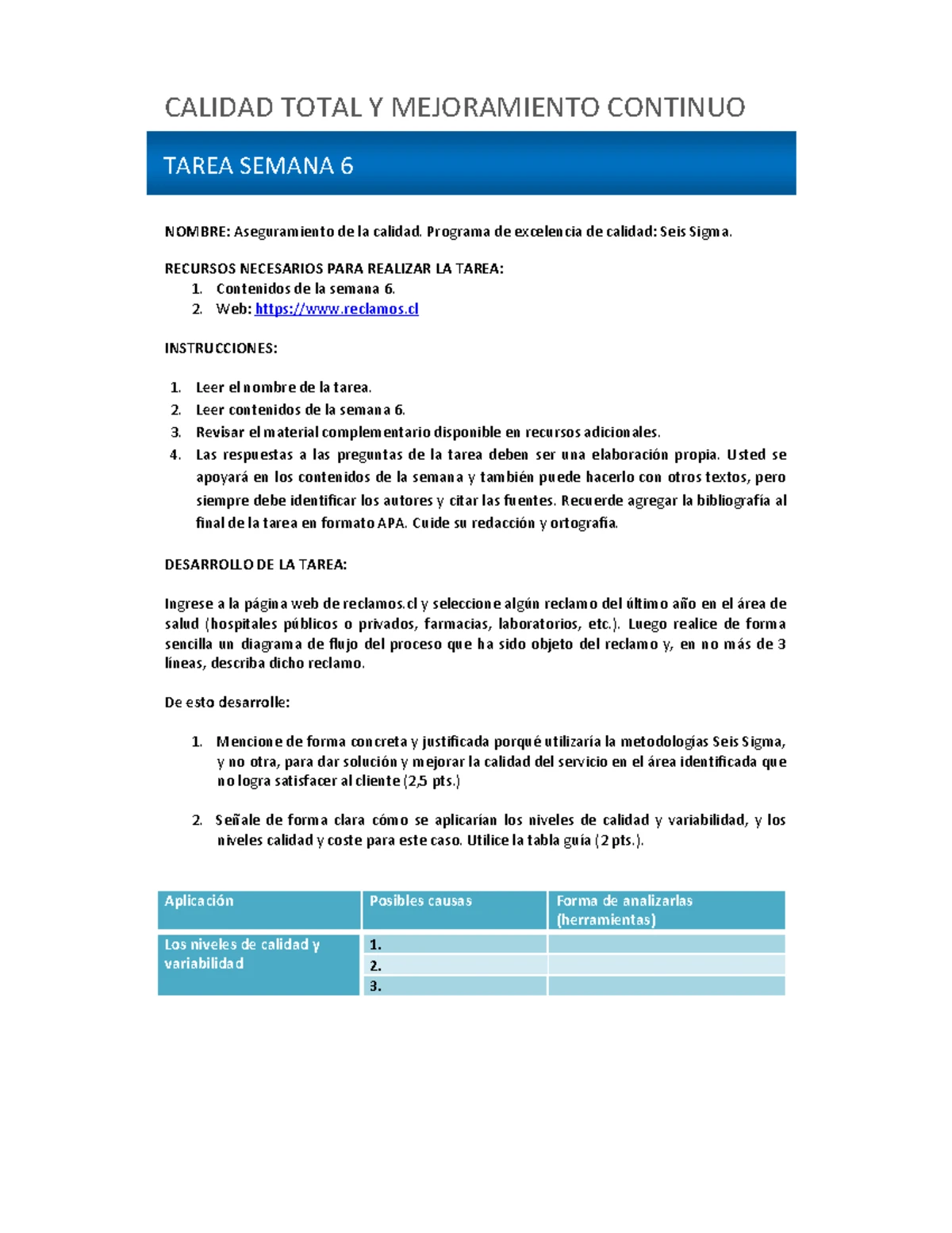 Evaluación de Calidad Total y Mejora Continua - Ingeniería Industrial ...