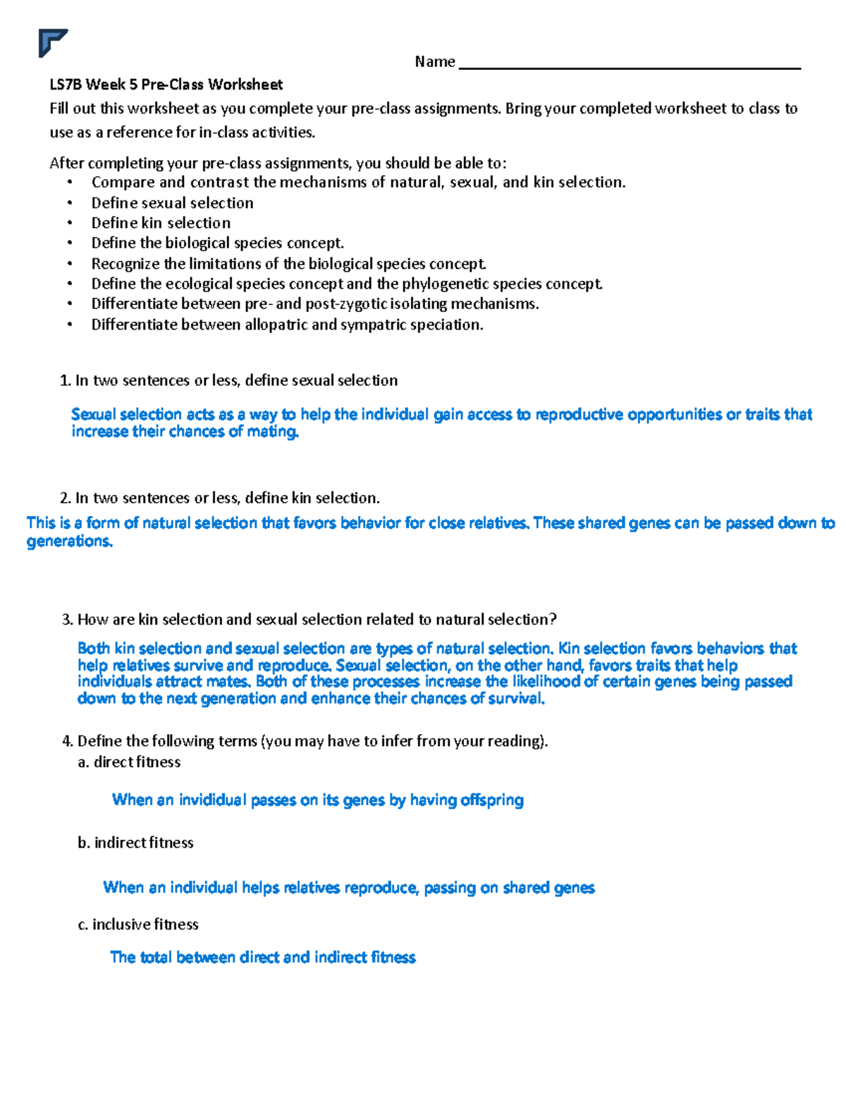LS7B Week 5 Pre-Class Reading Guide: Selection Mechanisms Explained ...