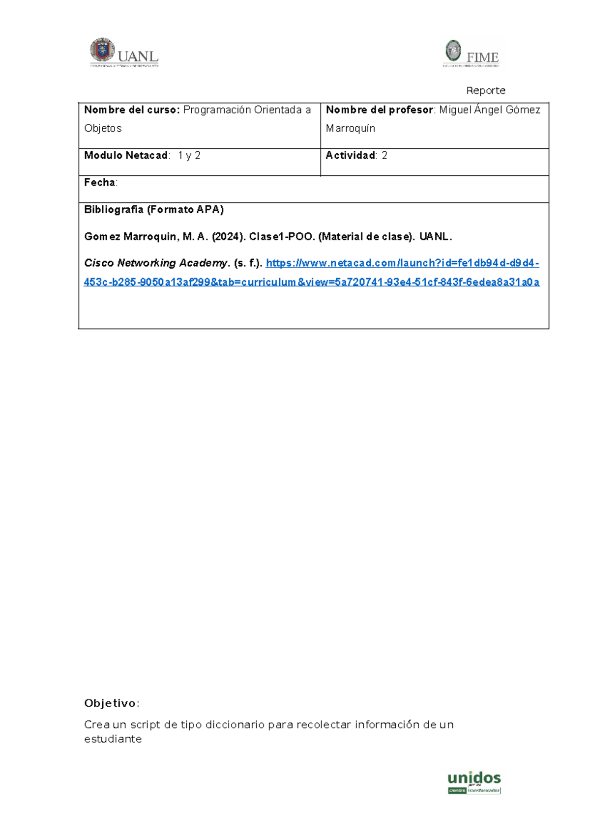 Mod2 Actividad 2: Script Python para Recolectar Info Estudiante - Studocu