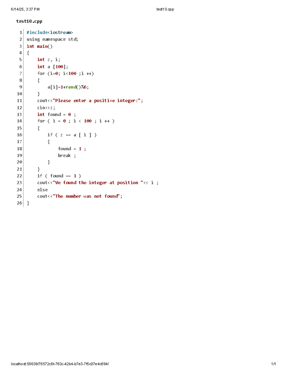 Test19 - I have edit the C++ programs into correct format. - test19 1 # ...