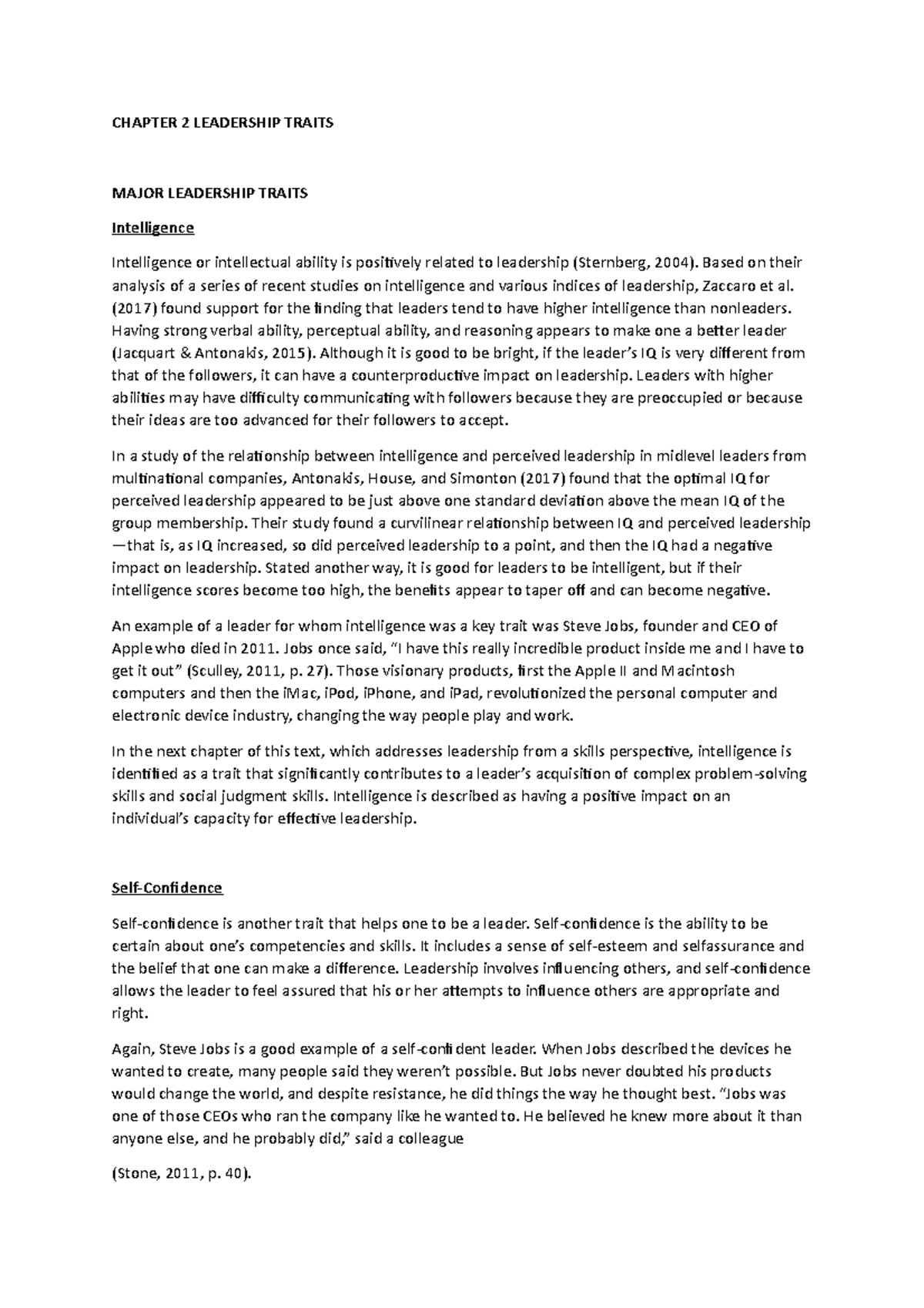 Chapter 2: Key Leadership Traits and Their Impact on Effectiveness ...