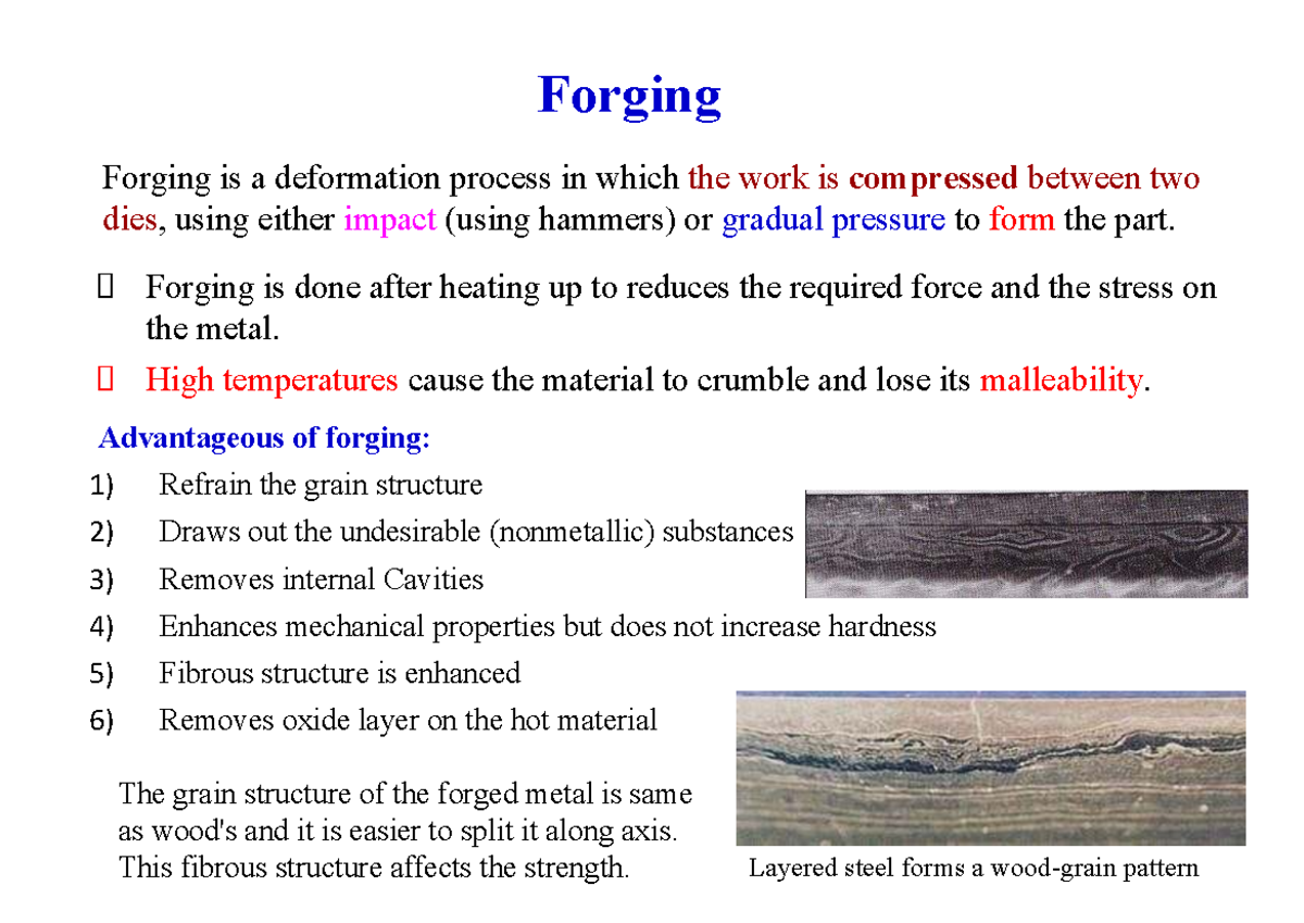 Forging Processes and Techniques - MECH 3 Final Exam Notes - Studocu