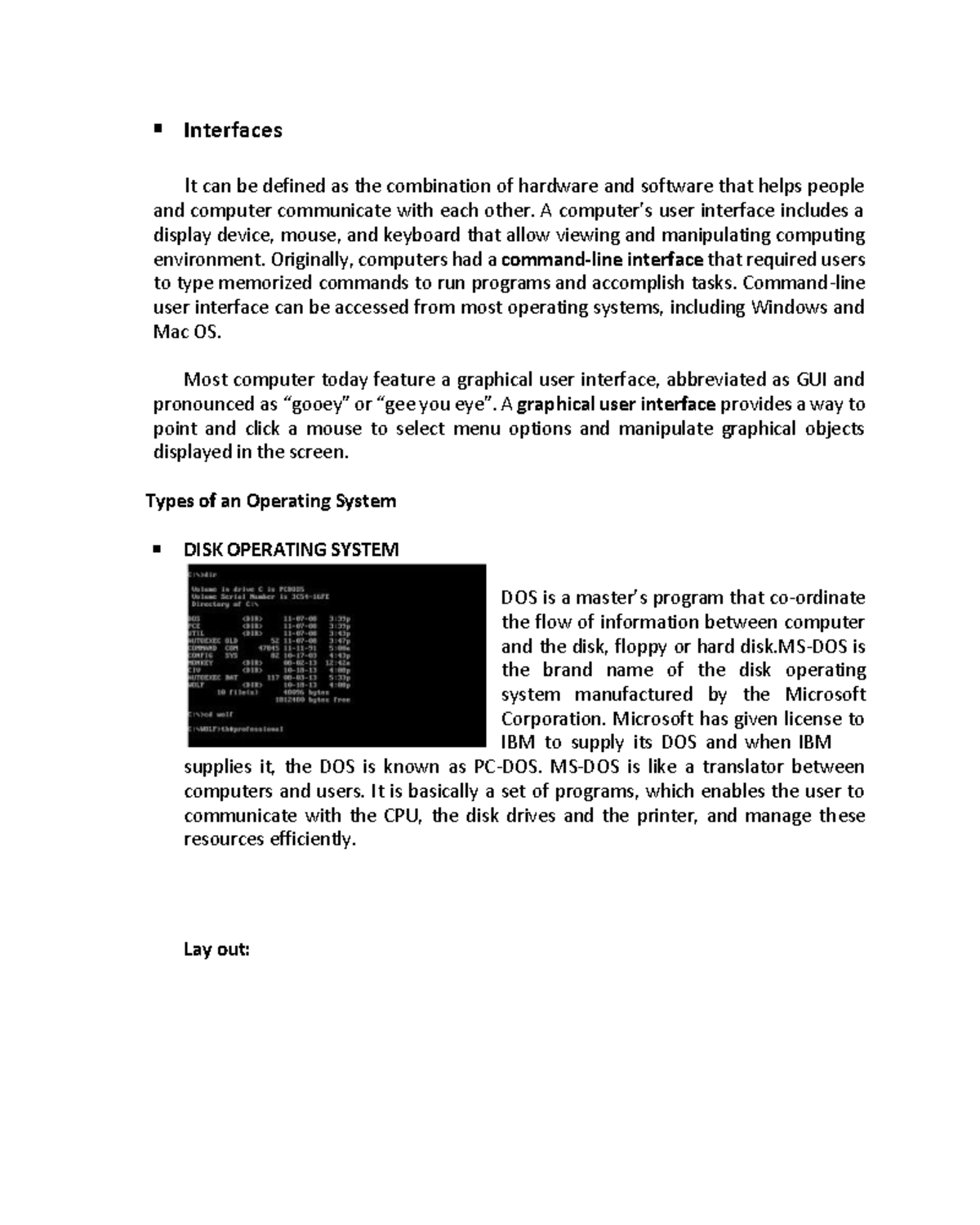 CC101 Unit 4: Understanding Computer Interfaces and Operating Systems ...