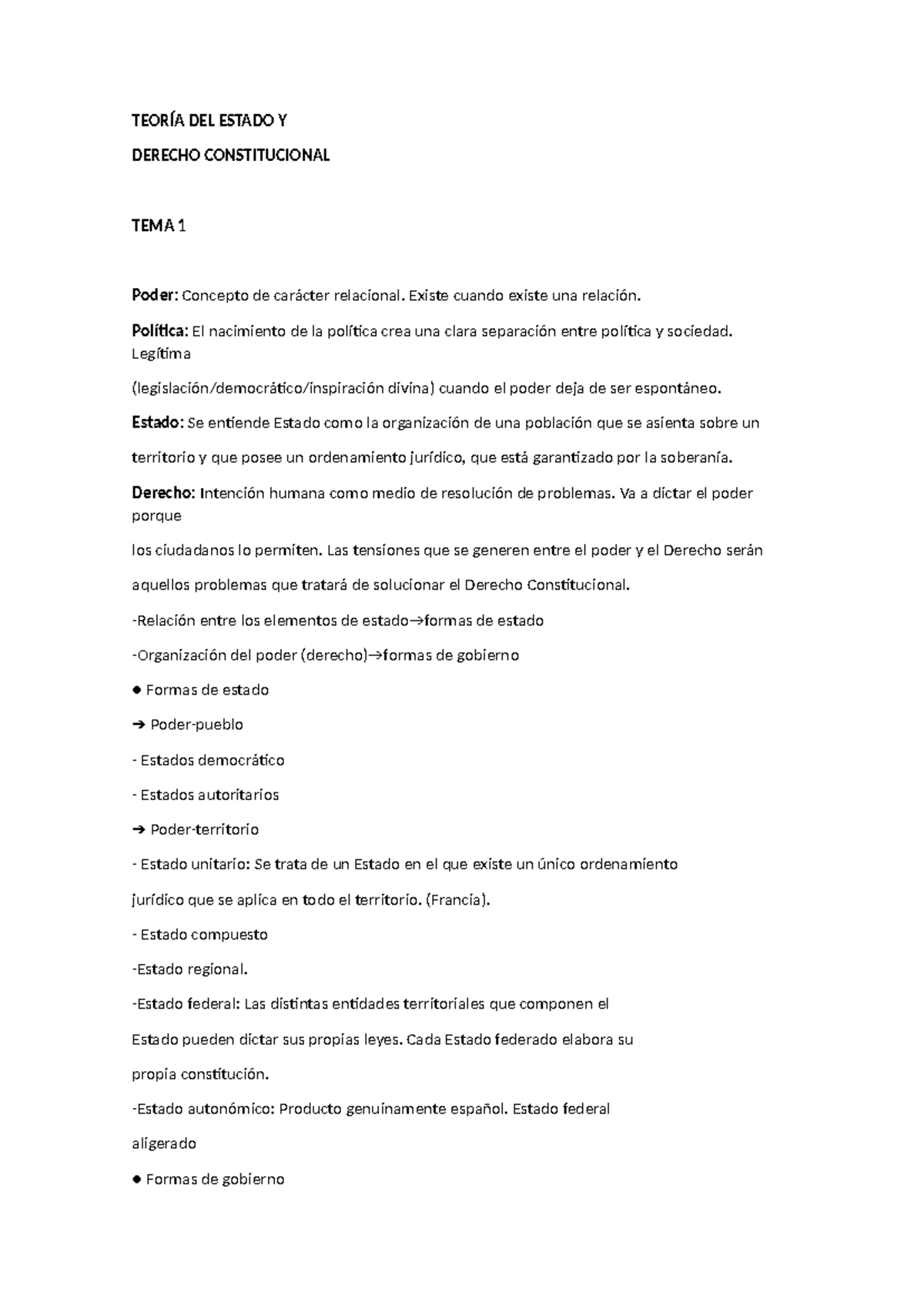 Teoría del Estado y Derecho Constitucional: Análisis y Conceptos Clave ...