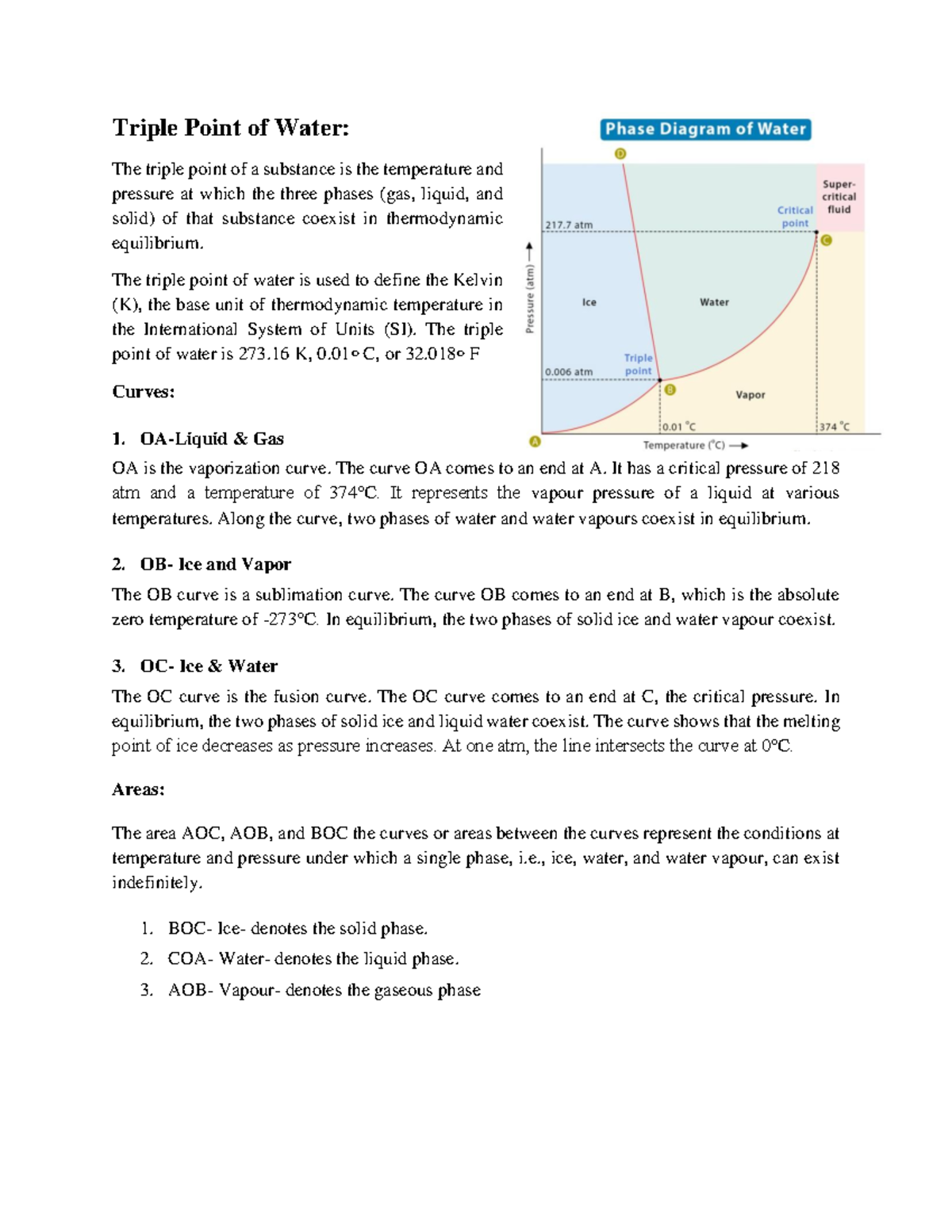 Triple Point of Water - Detailed Derivation and Analysis - Studocu