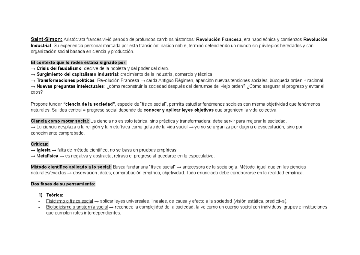 Resumen de Sociología - FCDW: Cambios Históricos y Teorías Sociales ...