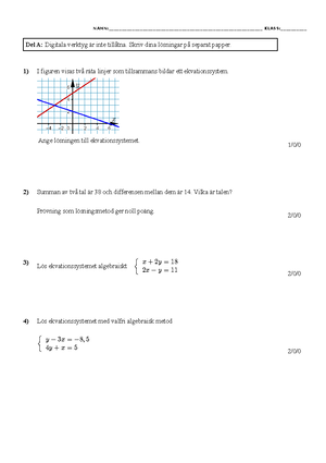 Matematik 2c Prov1 - good luck - Matematik 2c - Prov 1 Tid: 2 timmar 30 ...