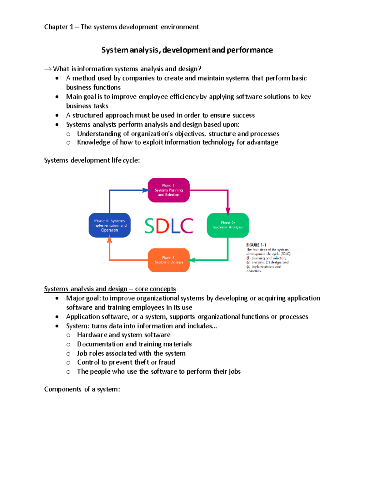 CS101 Midterm Review Notes on Systems Development Environment - Studocu