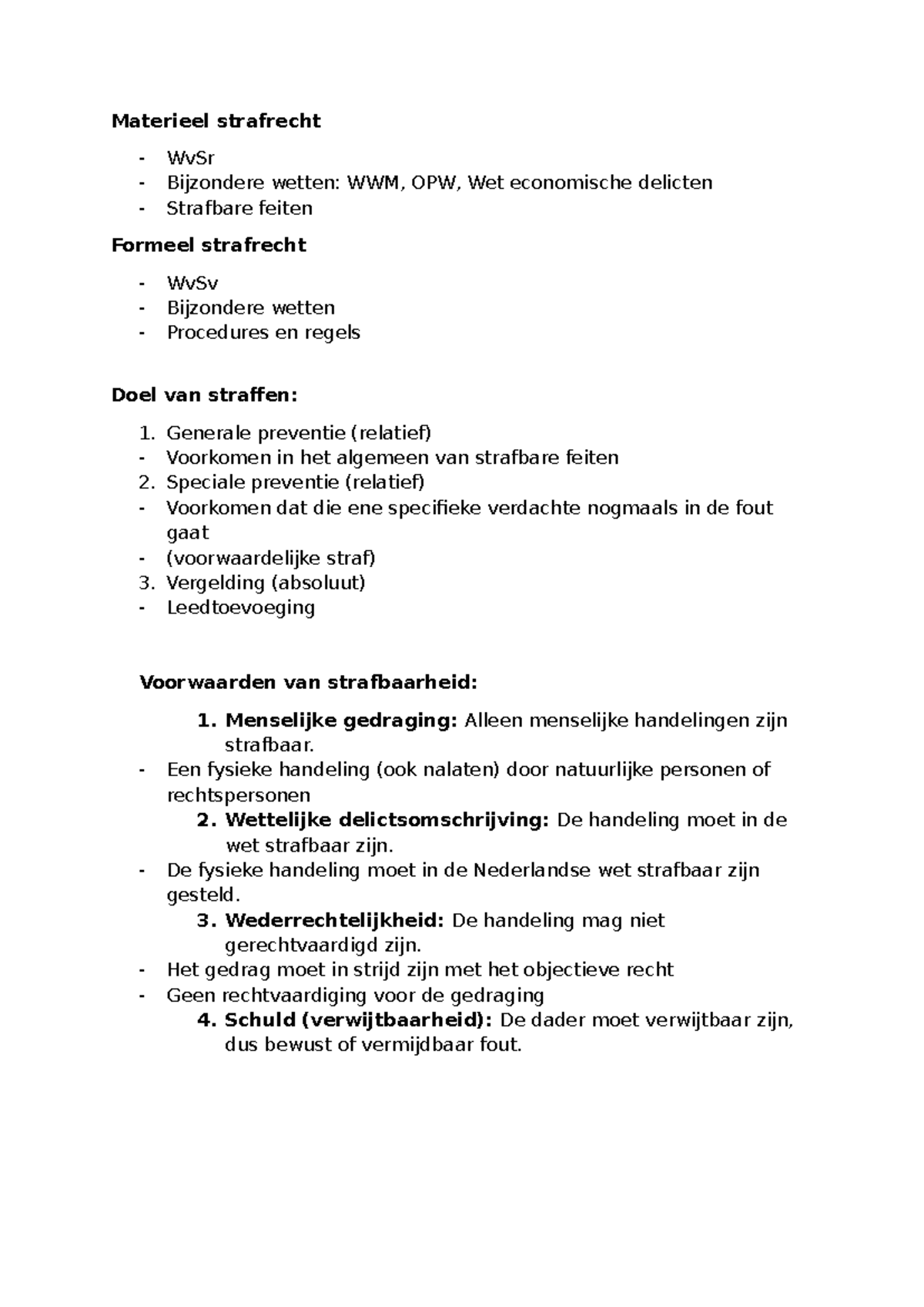 Strafrecht: Materieel en Formeel - WvSr, WvSv, Preventie en ...
