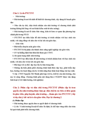 [Solved] vai tr v biu hin tnh tch cc t gic ca hc sinh trong qu trnh ...