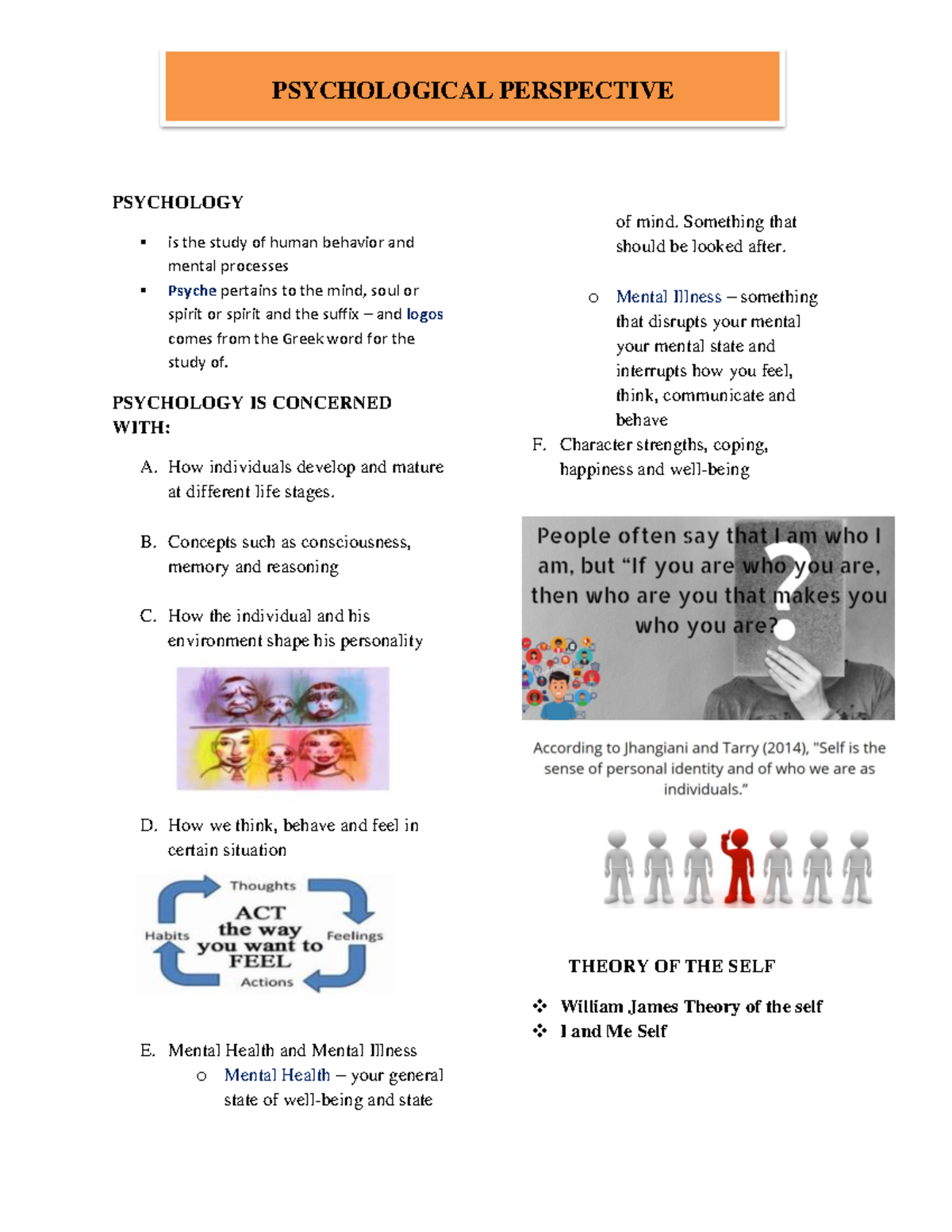 Psychological- Perspective-of-the-self UTS - Understanding the Self ...