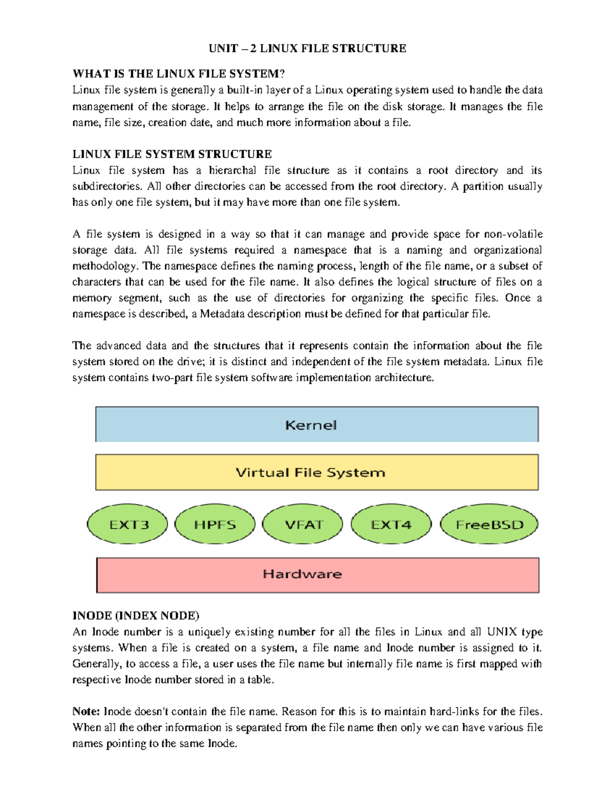 Linux File System Overview and Management – Python Training Report ...