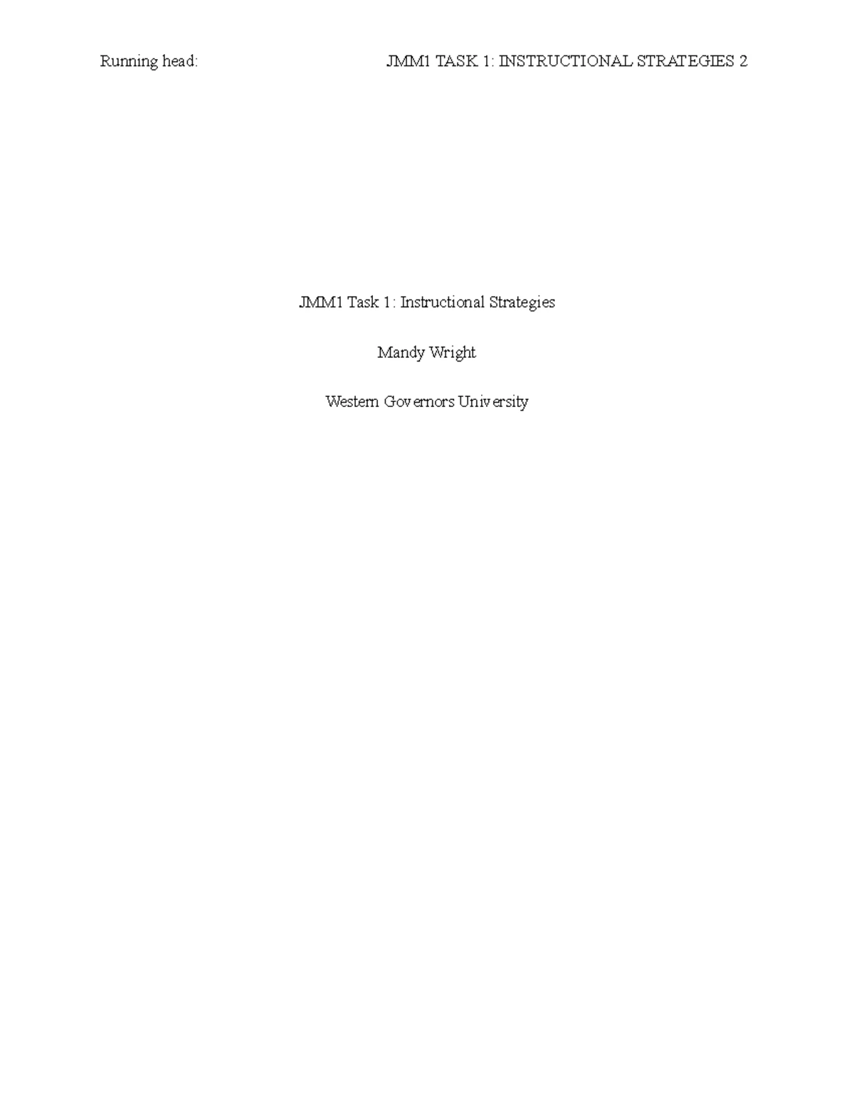 JZT2 TASK 1 - JZT2 TASK 1` - Running head: CURRICULUM EVALUATION 1 JLM1 ...