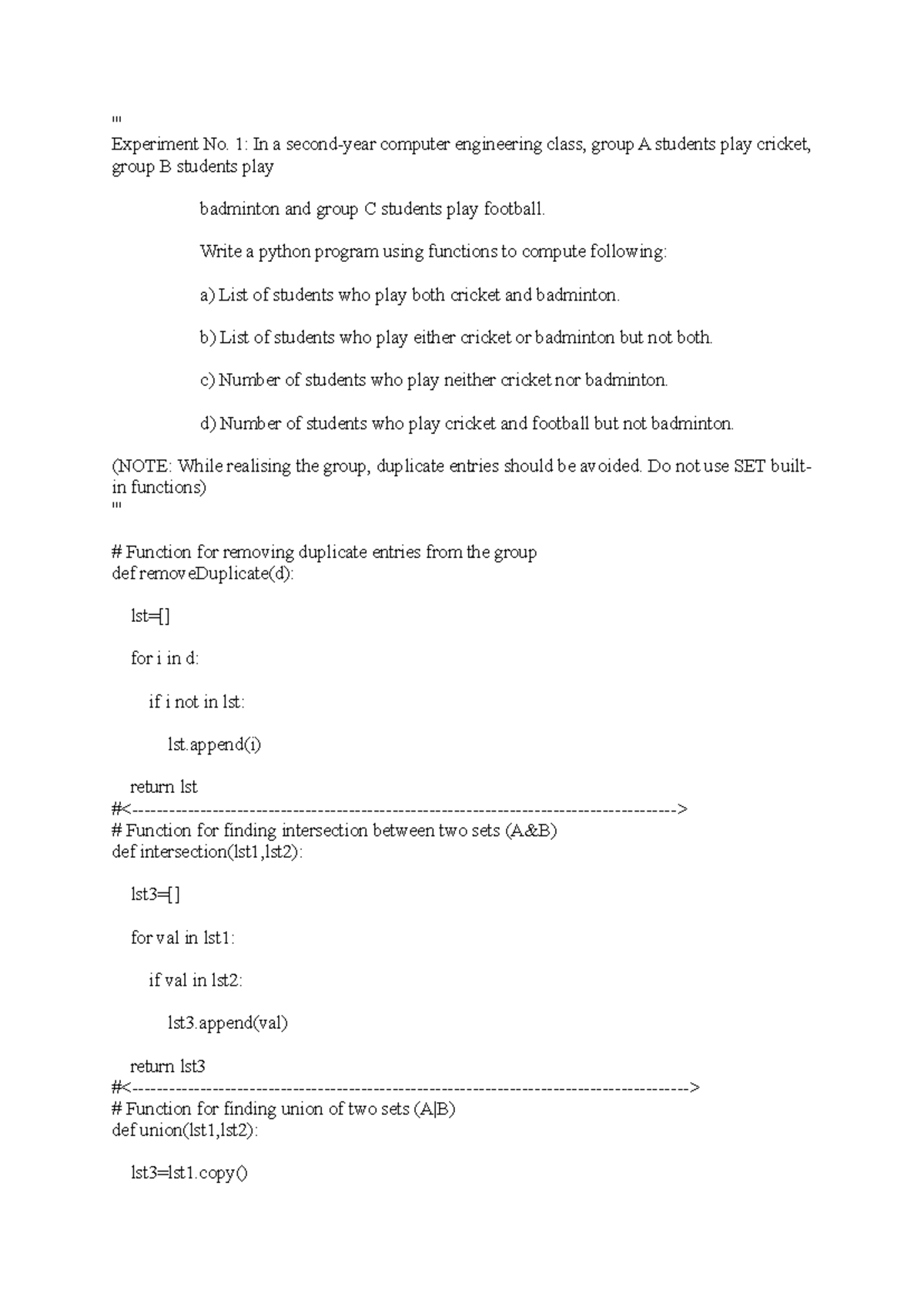 FDS1 - Python Program for Sports Participation Analysis - Studocu