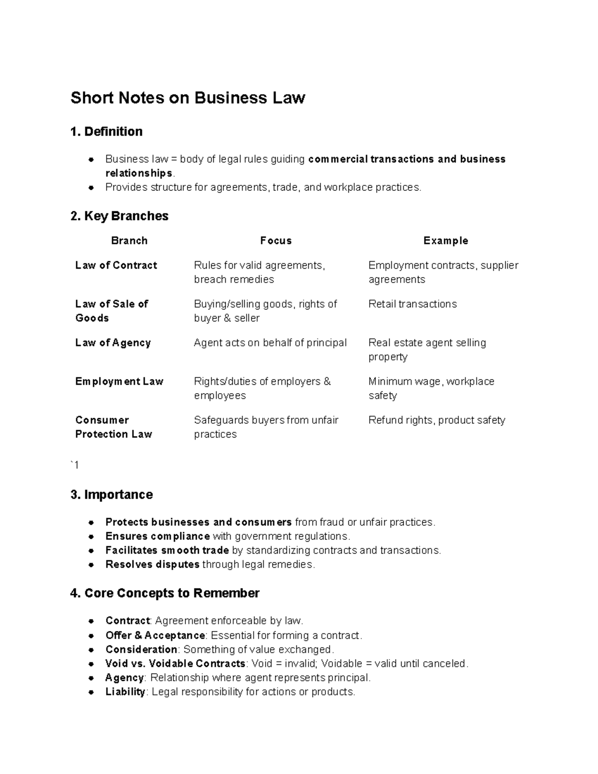 Business Law 101: Key Concepts and Core Principles - Studocu