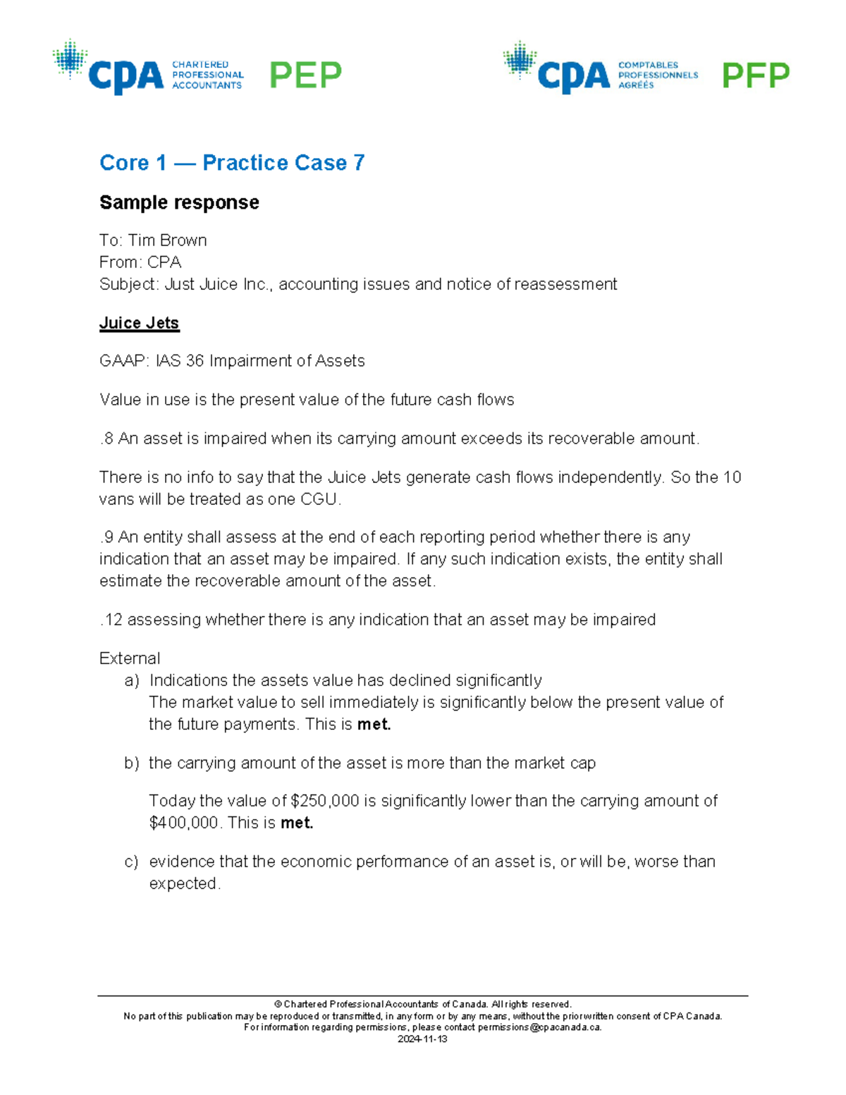 CO1-2501E-PC07 - Final Exam Solutions for Practice Case 7 - Studocu