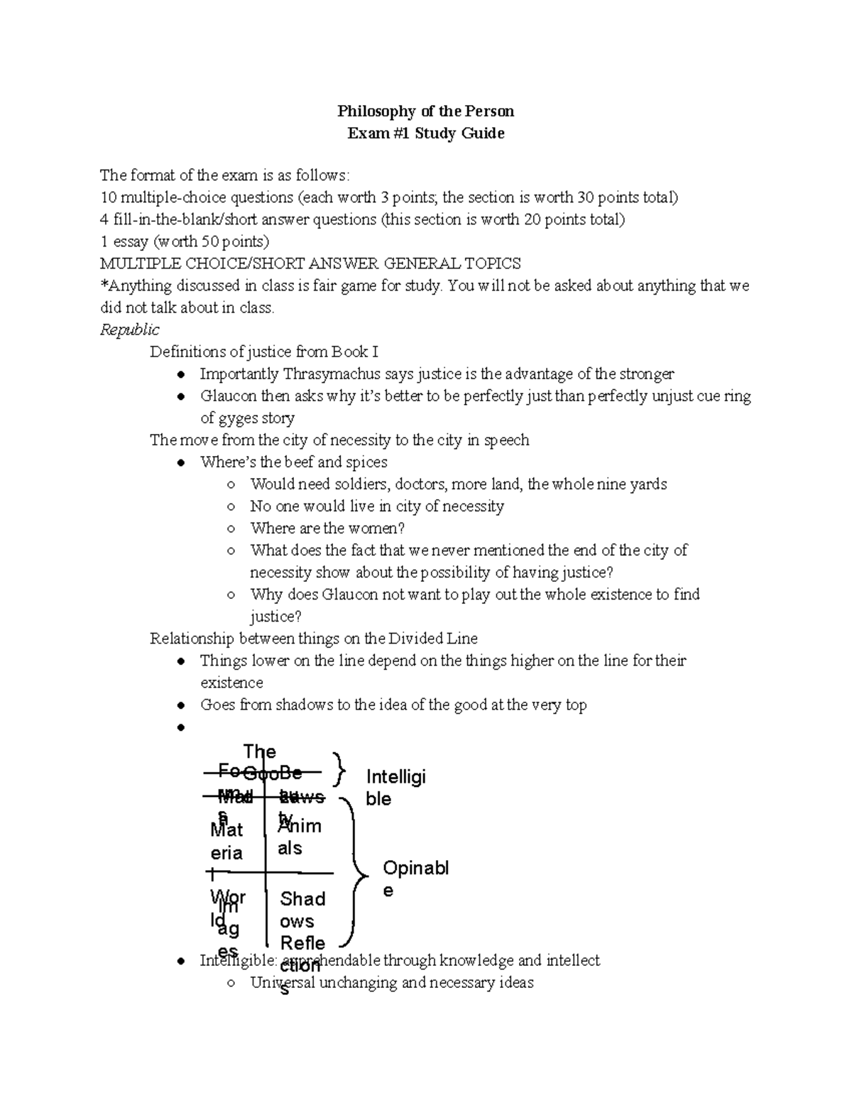 PHIL 101 Midterm Study Guide: Key Concepts in Philosophy of the Person ...