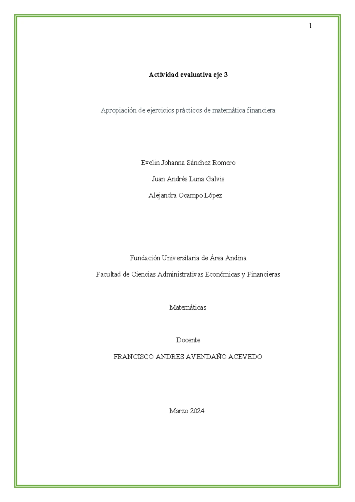 Ejercicios Prácticos de Matemática Financiera - Adm. Fin. 2023/146 ...