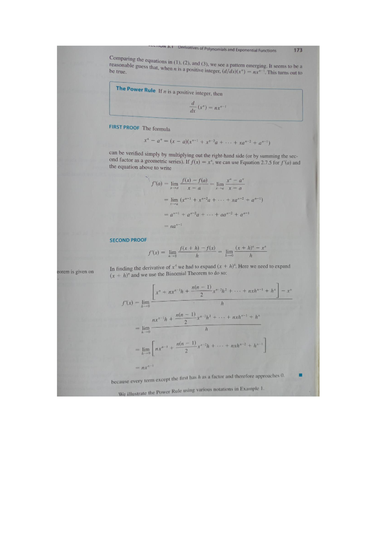 Proofs of the Power, Product, & Quotient Rules in Calculus (MATH 101 ...