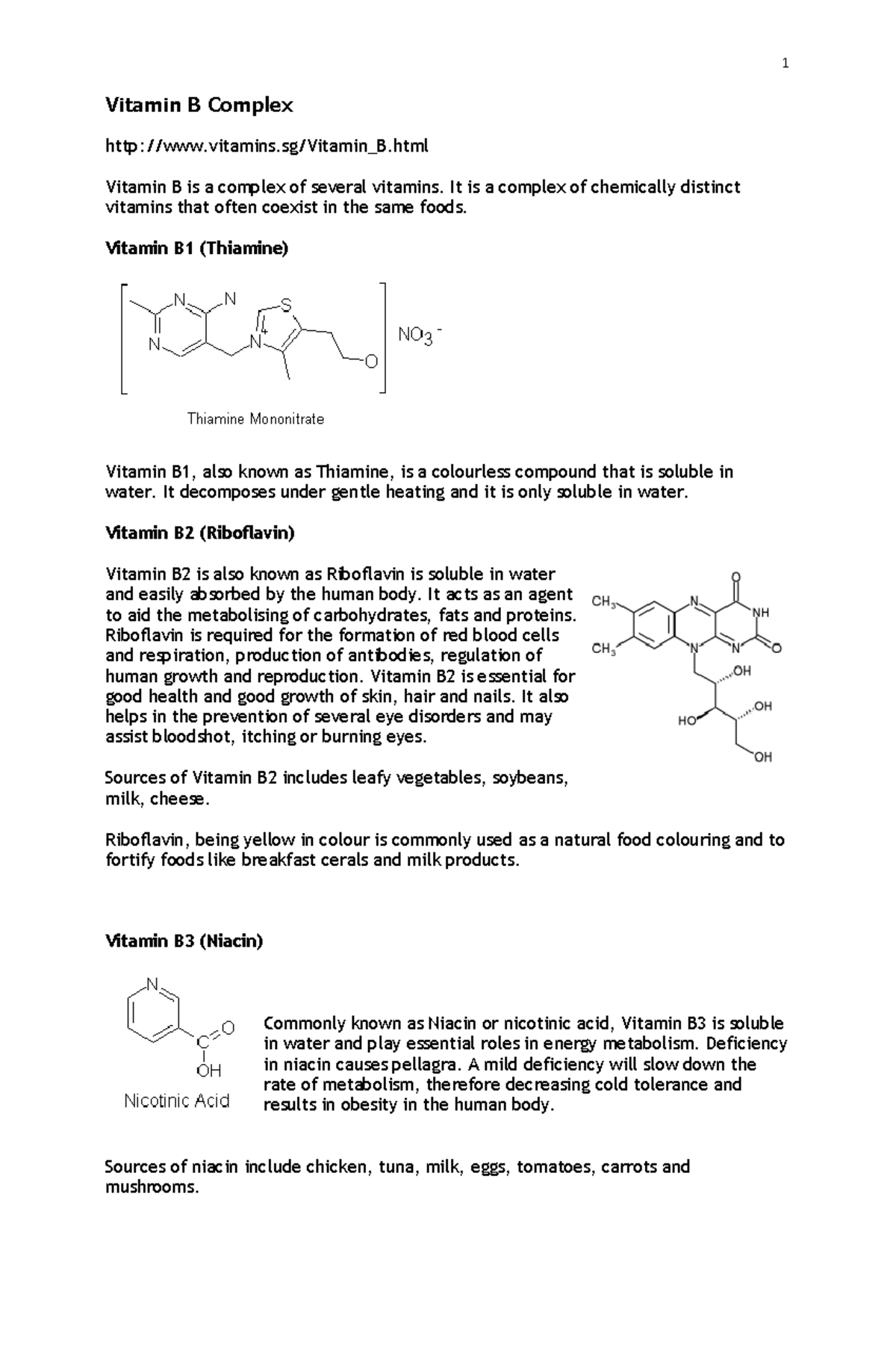 Vitamin B Complex Overview: Functions & Sources - Studocu