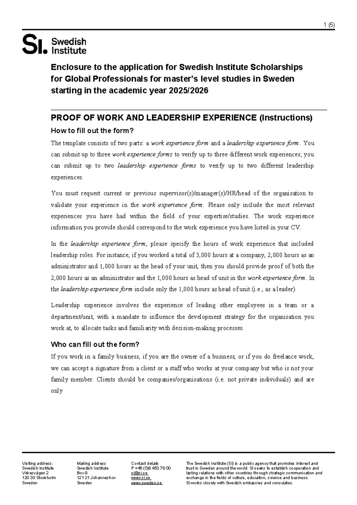 Proof of Work and Leadership Experience for SISGP 2025-2026 - Studocu