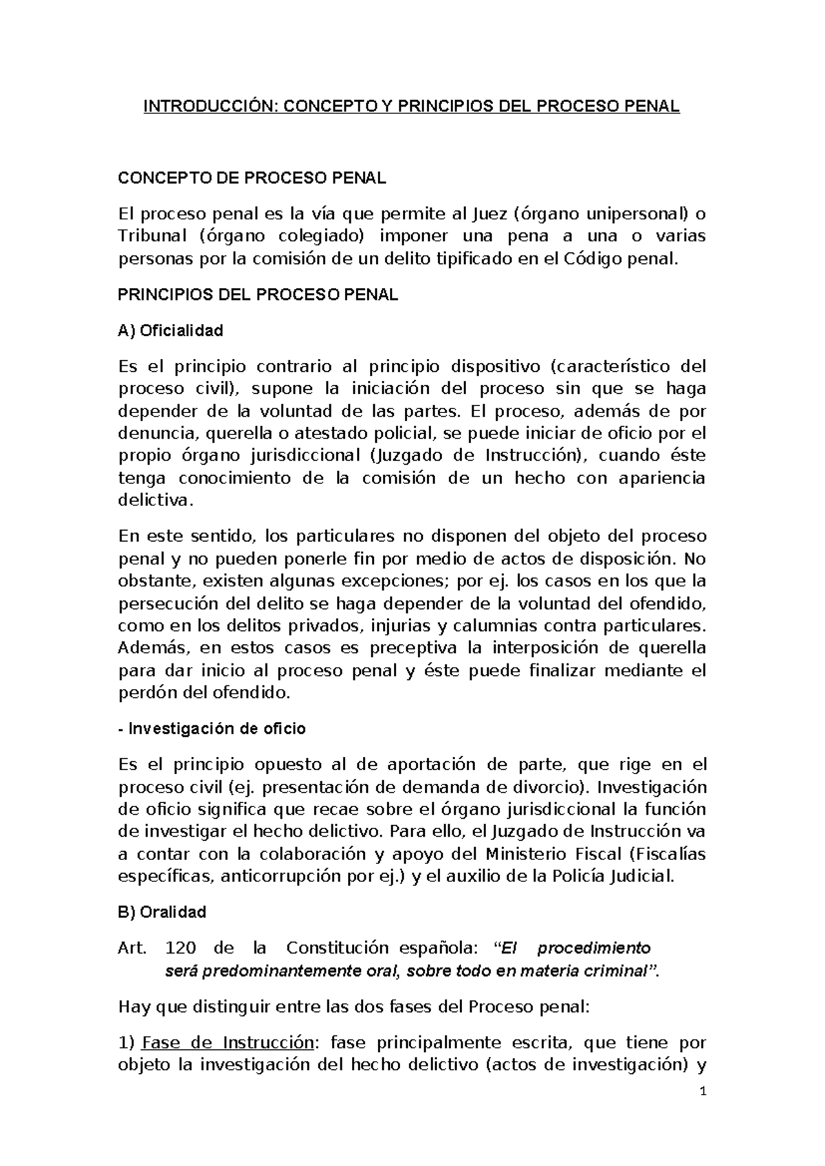 Temas Procesales 3: Introducción al Proceso Penal y sus Principios ...
