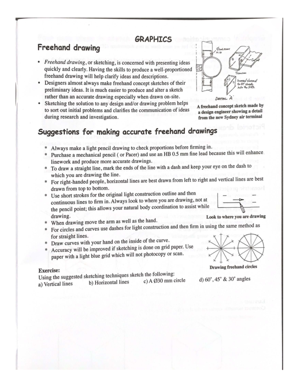 Graphics M10: Freehand Drawing Techniques and Guidelines - Studocu