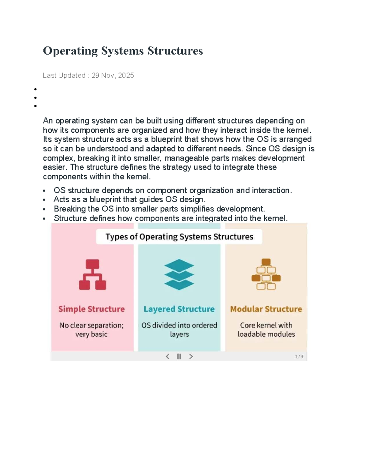 Operating Systems Structures and Operations Overview (CS 101) - Studocu