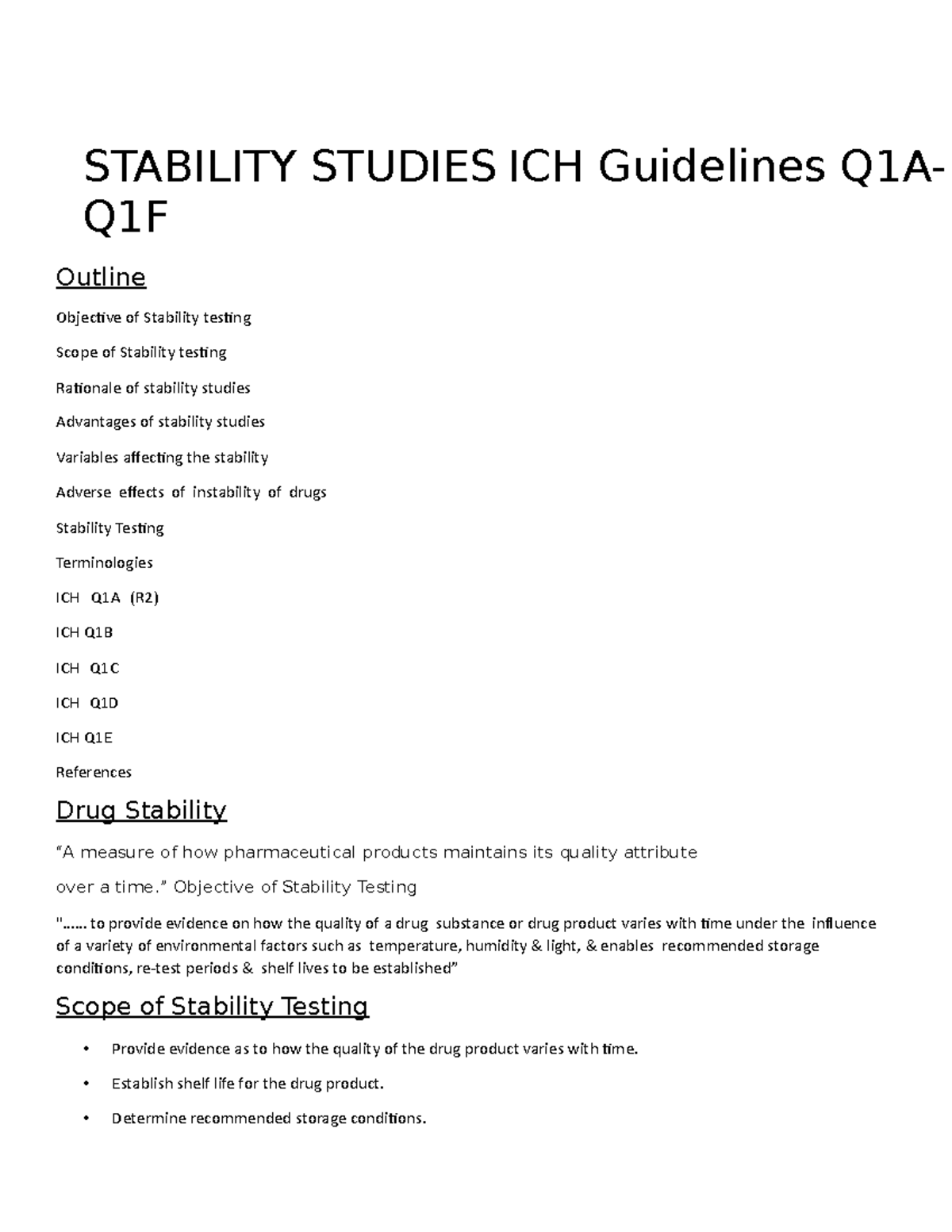 Chapter 7: ICH Guidelines on Stability Studies for Pharmaceuticals ...