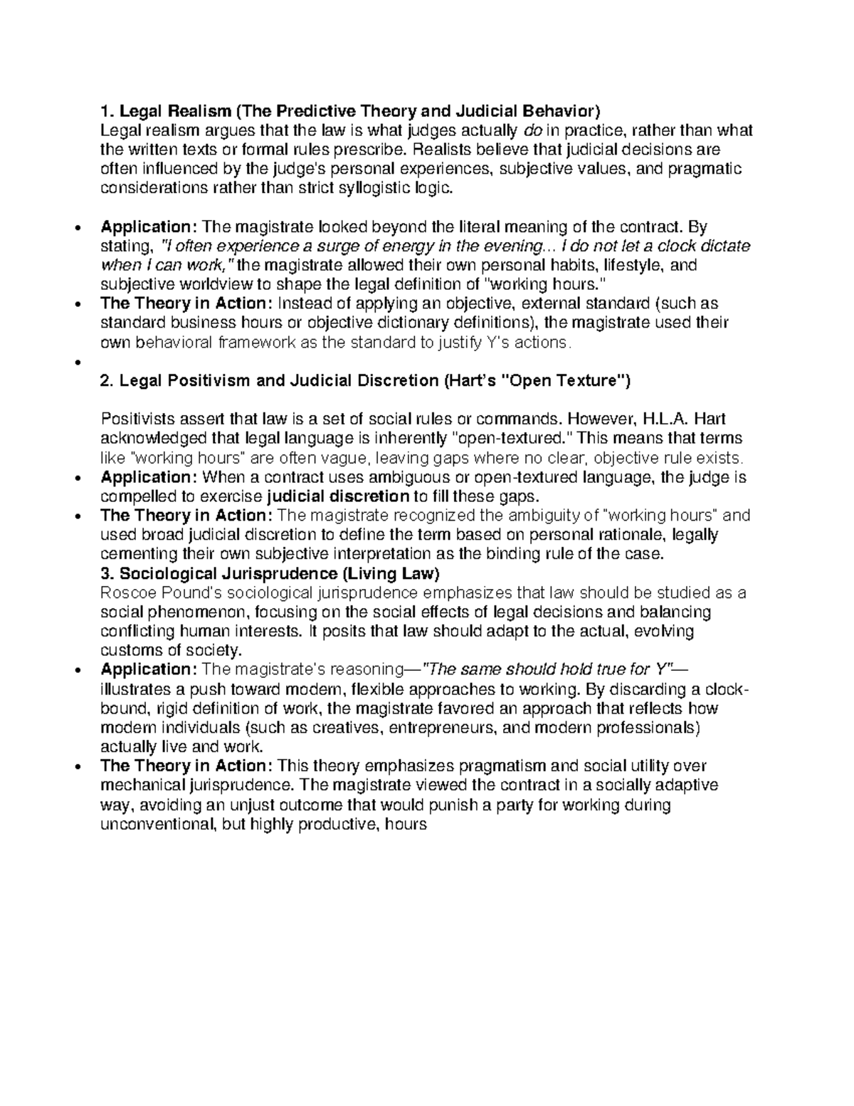 Legal Realism and Positivism: Insights on Judicial Behavior (LJU4801 ...