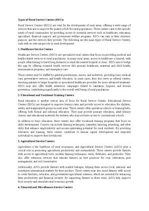 Sustainable Rural Development - It means an action plan for the ...