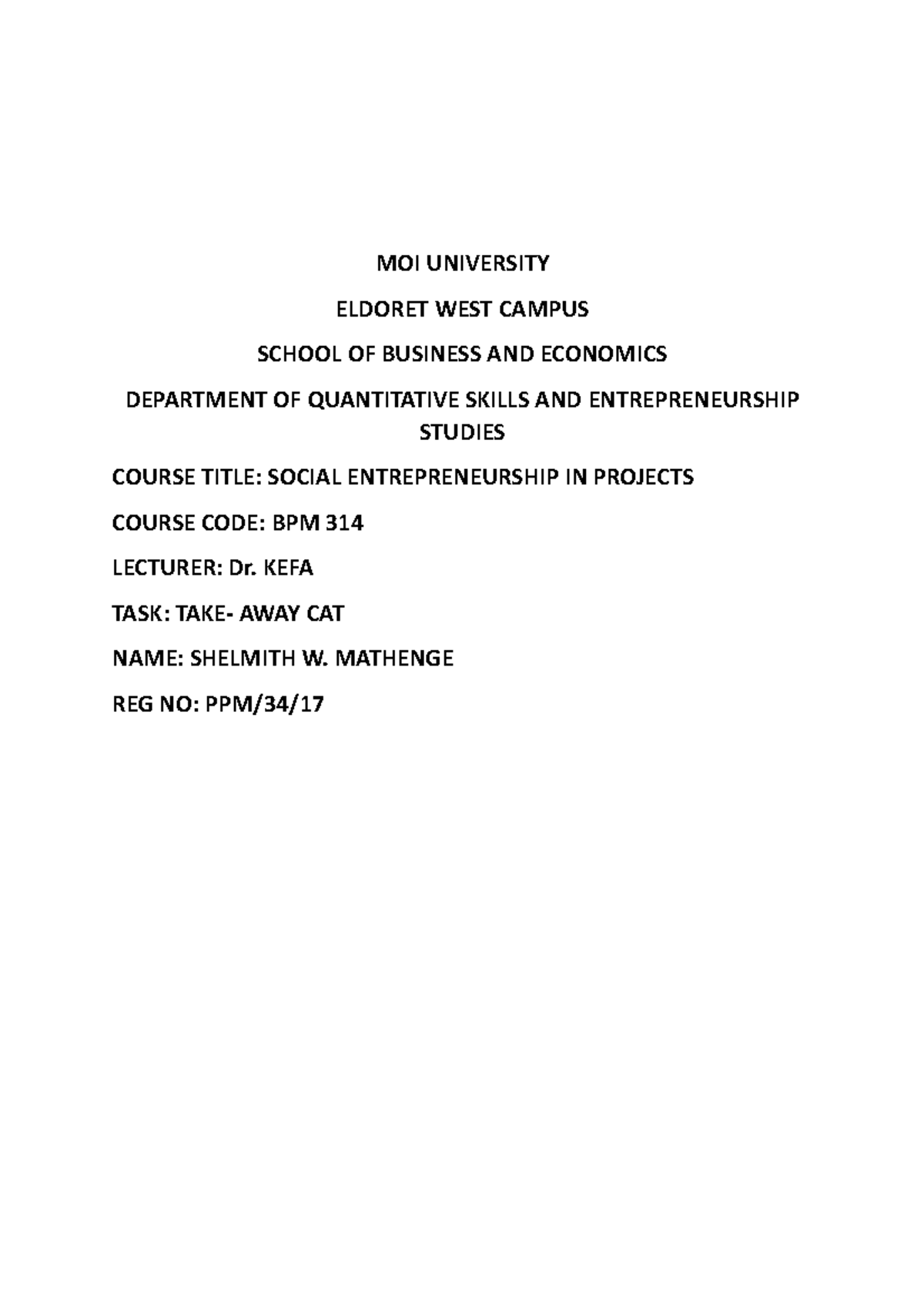Social Entrepreneurship in Society: Role & Impact - BPM 314 Essay - Studocu