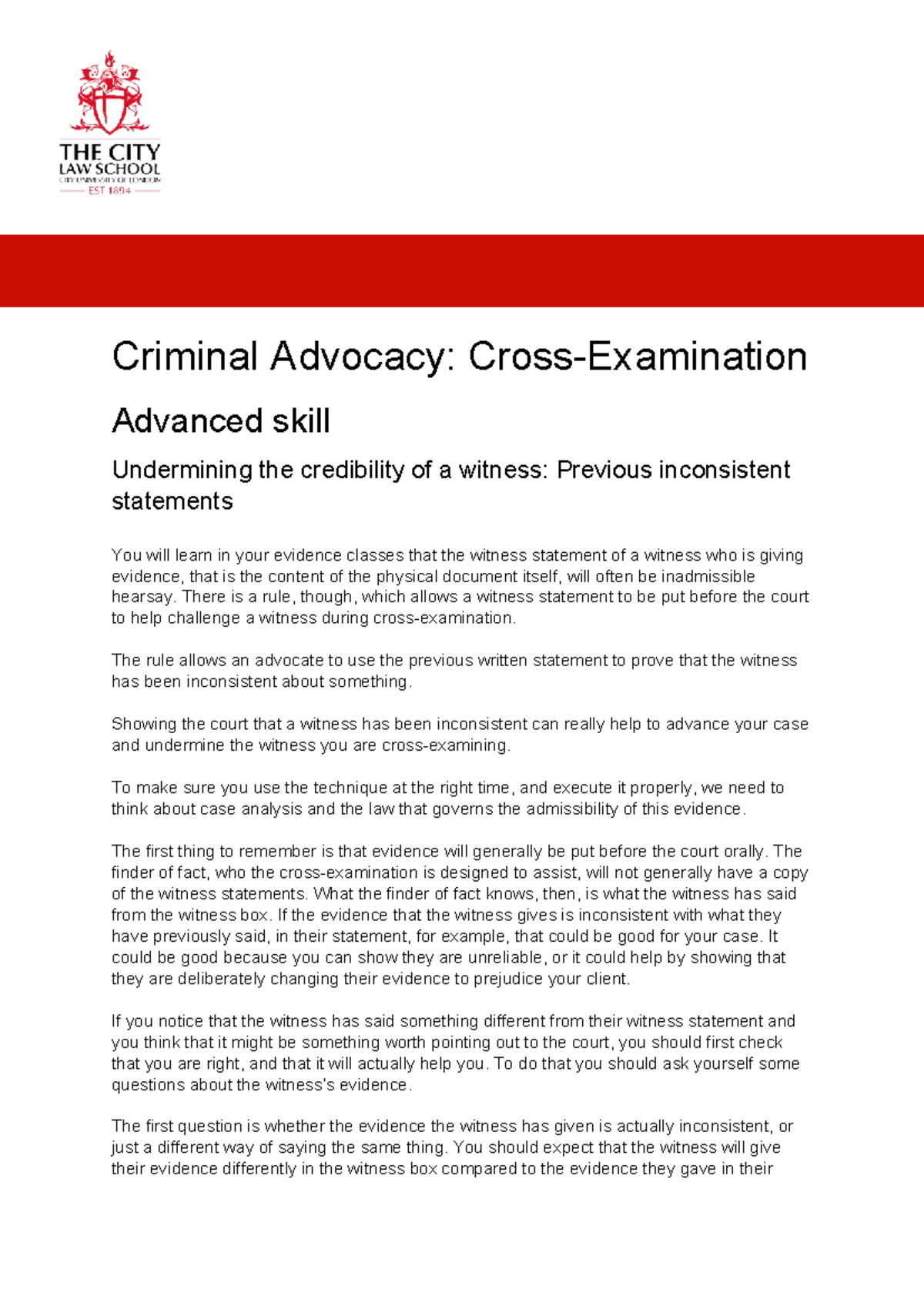 5. Transcript - XX advanced skill - undermining the credibility of a ...