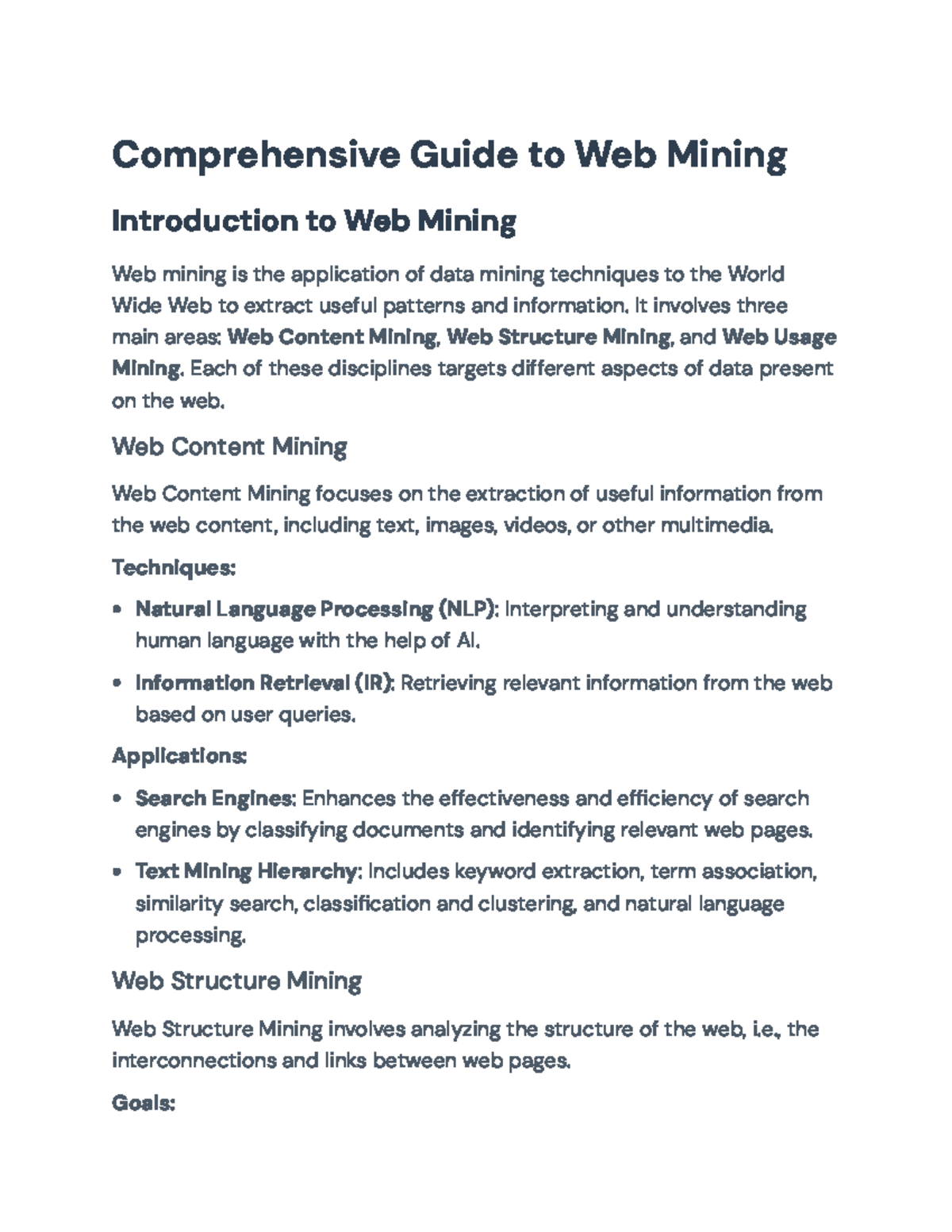 Comprehensive Guide to Web Mining Techniques and Applications ...