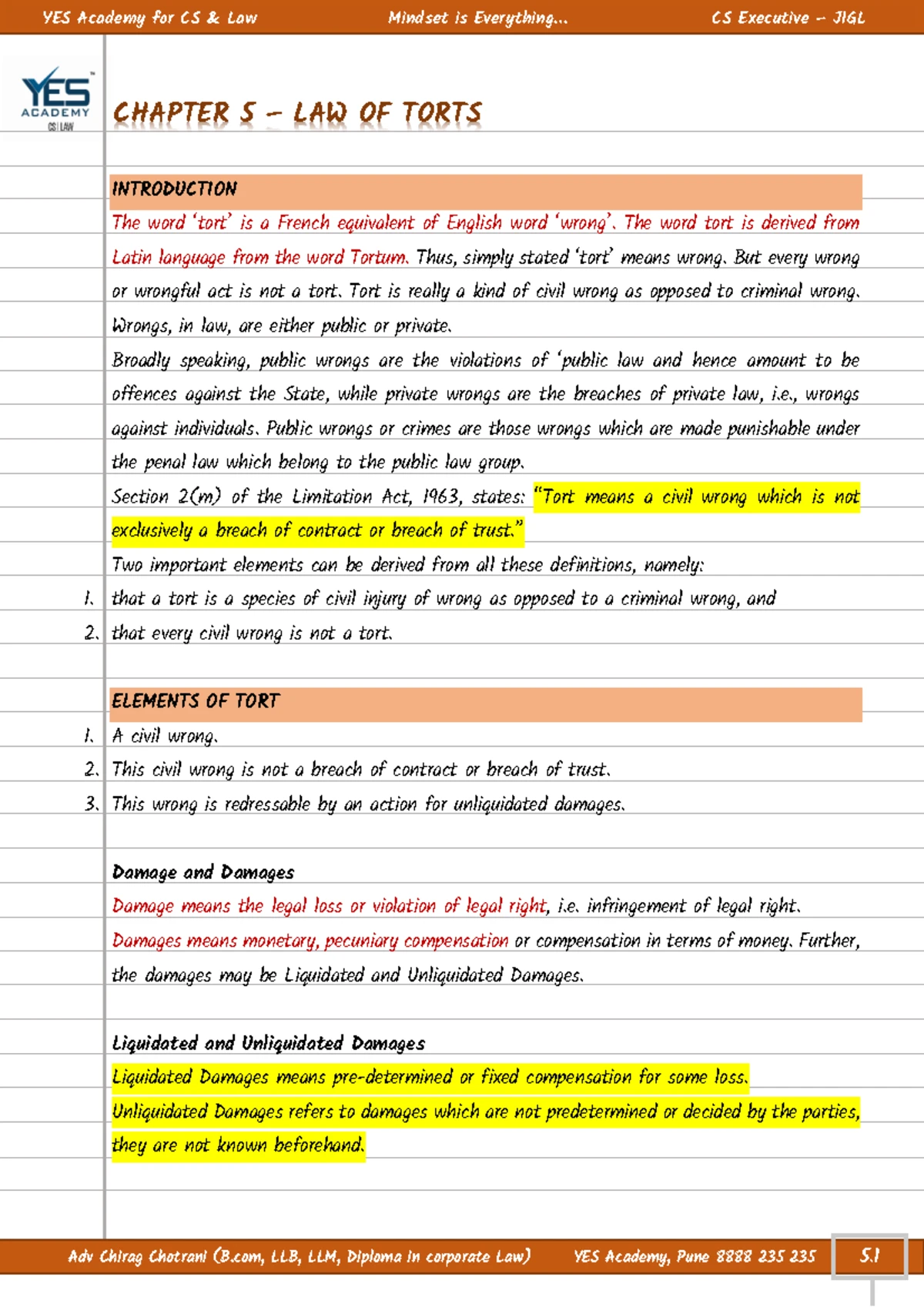 YES Academy for CS Law Mindset: CS Executive JIGL Chapter 2 ...