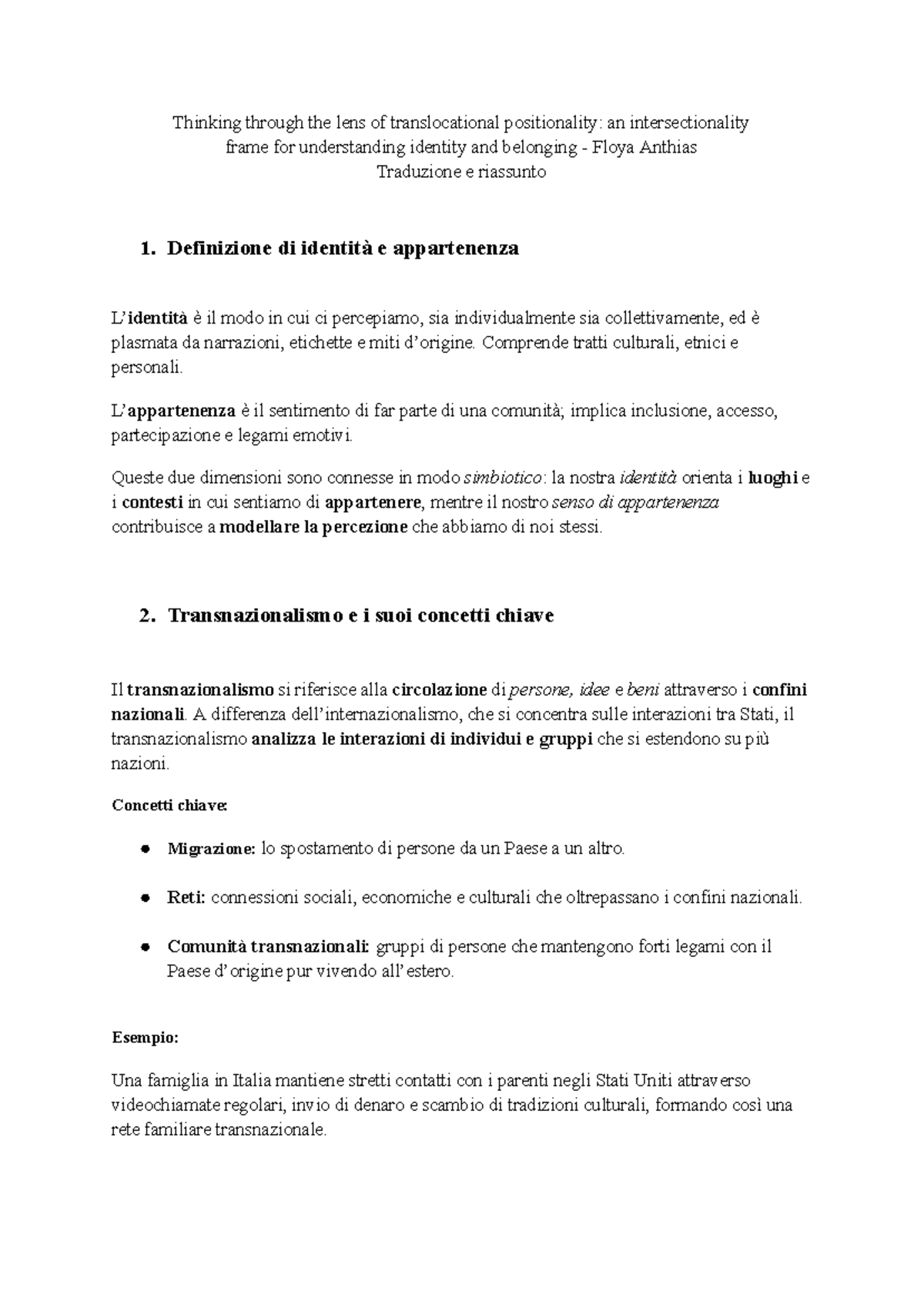 Translocational Positionality: Riassunto e Definizioni di Identità e ...