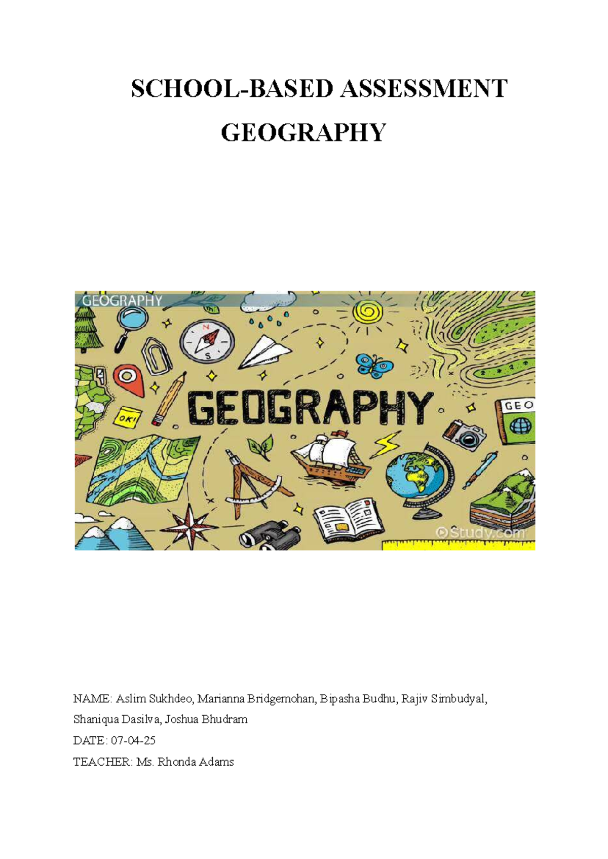 CSEC Geography SBA: Soil Erosion Study at Blueberry Hill, Linden - Studocu