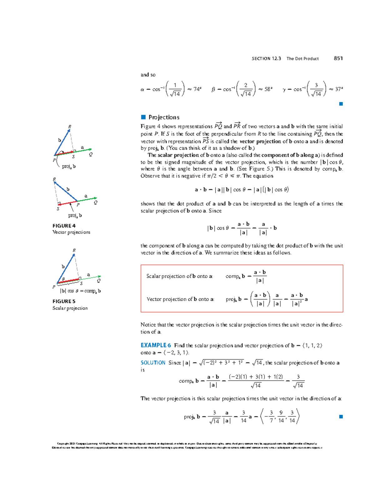 Projections and dot product in vector analysis (MATH 101) - Studocu