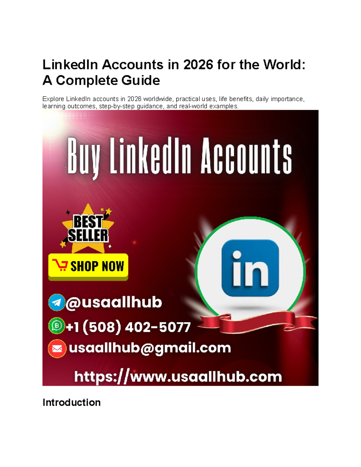 LinkedIn Accounts in 2026: A Global Guide to Professional Growth - Studocu